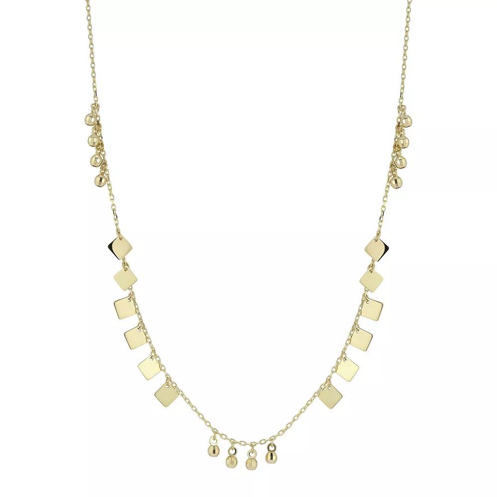 LUMINOR GOLD 14k Gold Geometric Charm Necklace, Women's, Size: 18" Product Image