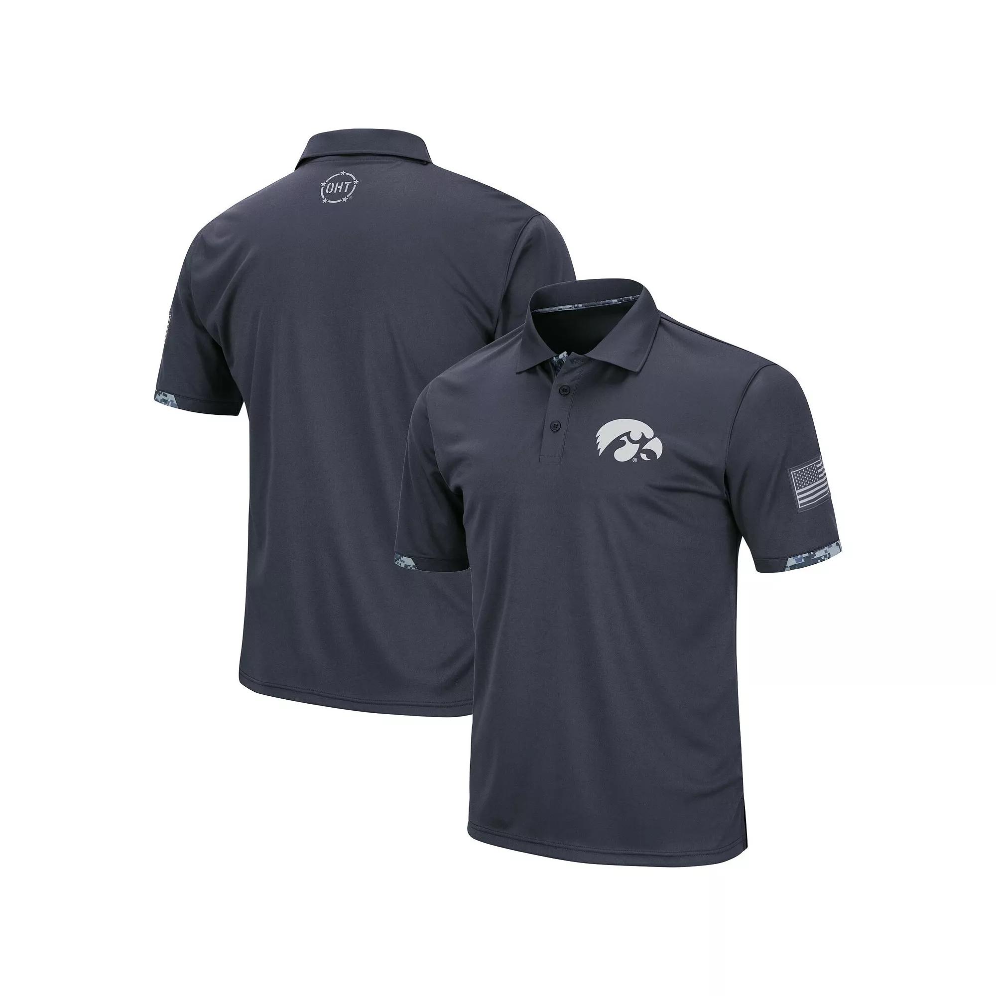 Men's Colosseum Charcoal Arkansas Razorbacks Big & Tall OHT Military Appreciation Digital Camo Polo,  Product Image