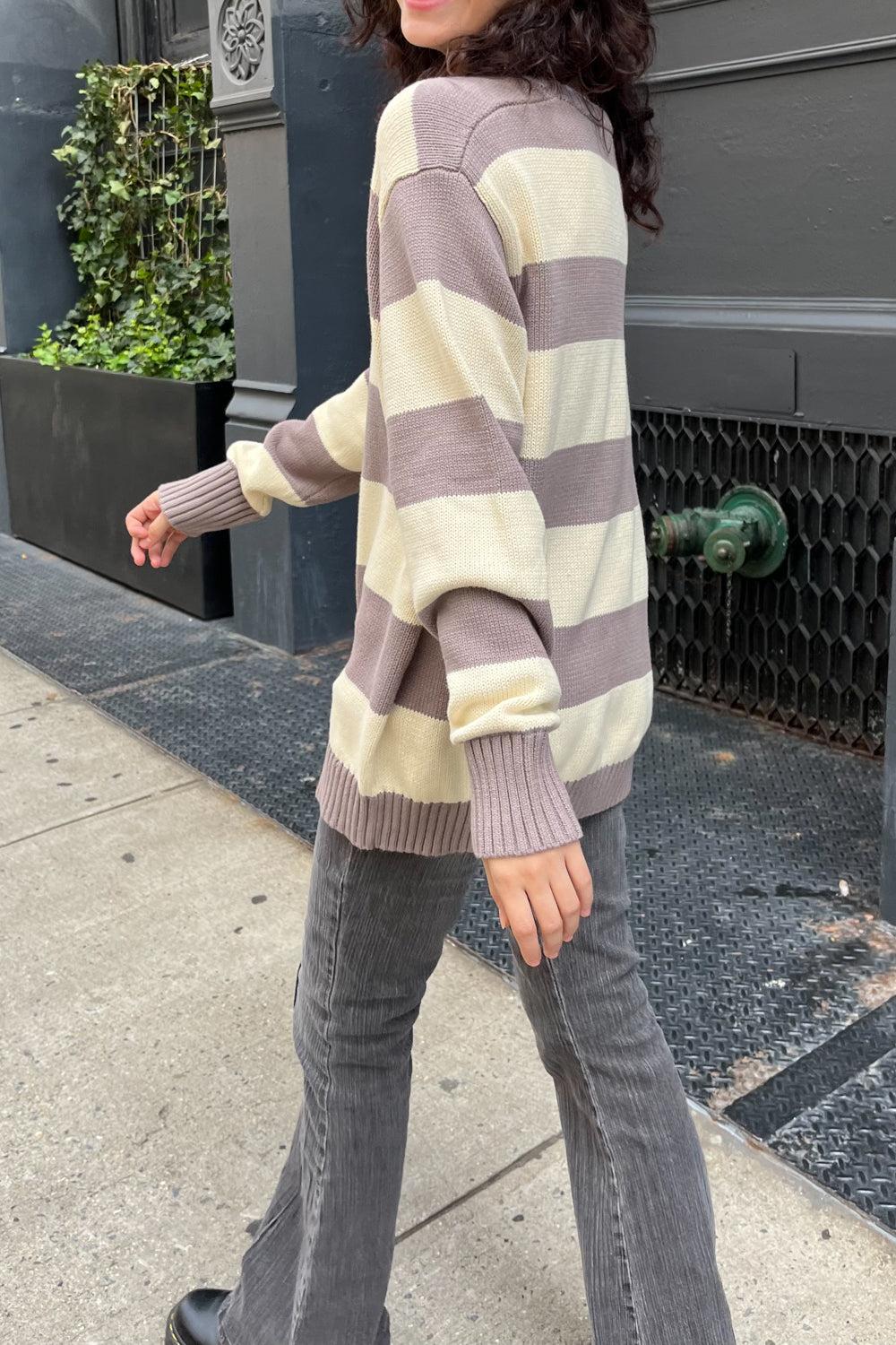Brianna Cotton Thick Stripe Sweater Product Image