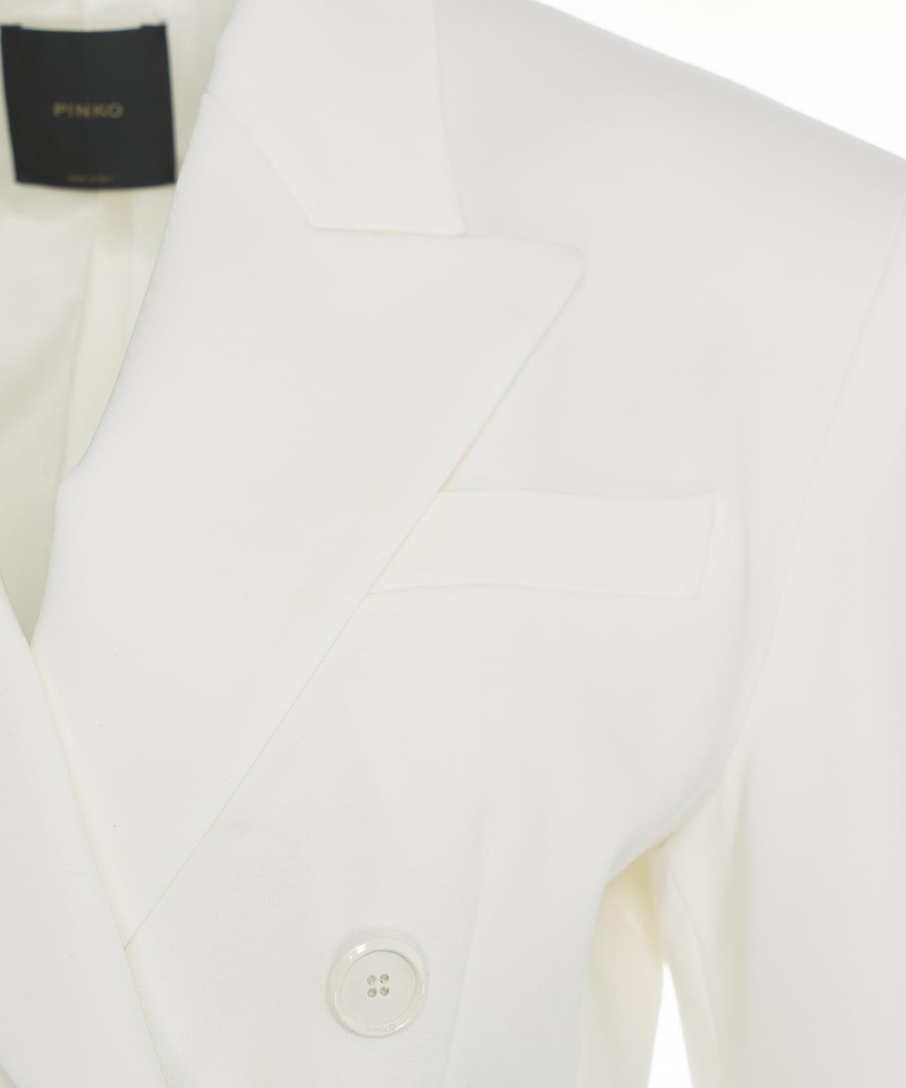 Double-breasted blazer in scuba Product Image