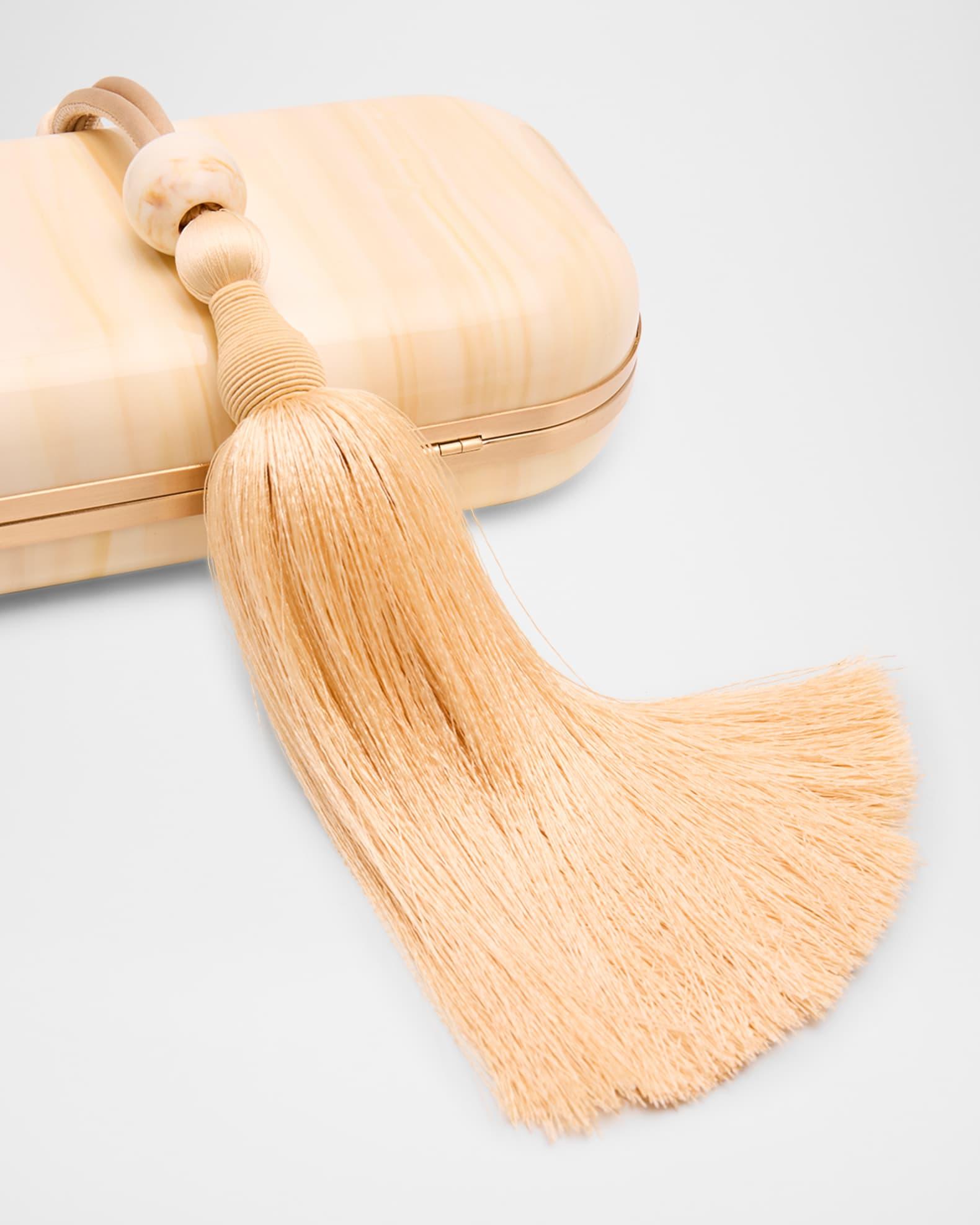 Yasmin Tasseled Acrylic Clutch Bag Product Image