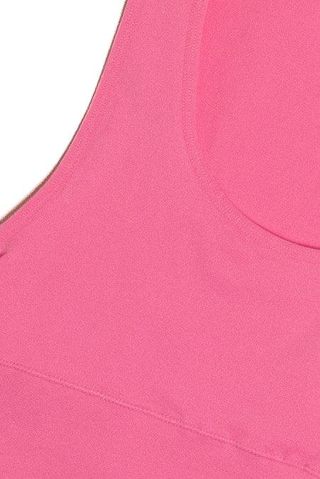 White Scoop Neck Seamless Crop Tank Product Image