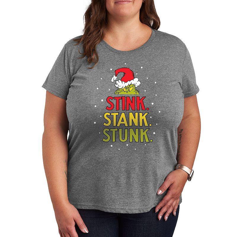 Plus Dr. Seuss The Grinch Stink Stank Stunk Graphic Tee, Women's,  Product Image