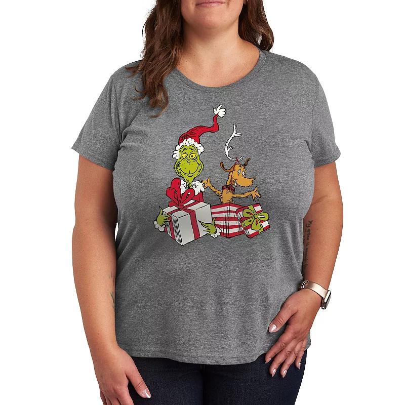 Plus Dr. Seuss The Grinch Max and Grinch Graphic Tee, Women's,  Product Image