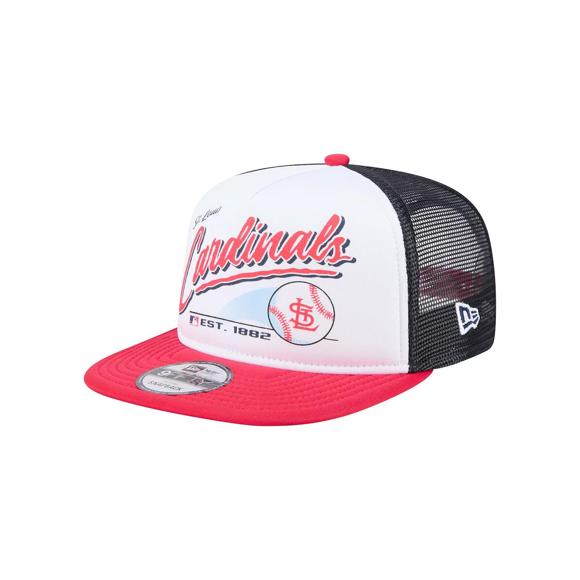 Mens New Era /Red St. Louis Cardinals Retro Script 9FIFTY Snapback Hat Product Image