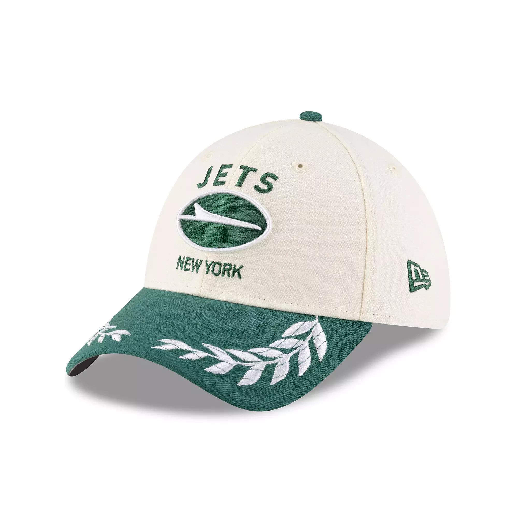 Men's New Era  Cream/Green New York Jets 2025 NFL Draft 39THIRTY Flex Hat, Size: Medium/Large, Beige Product Image