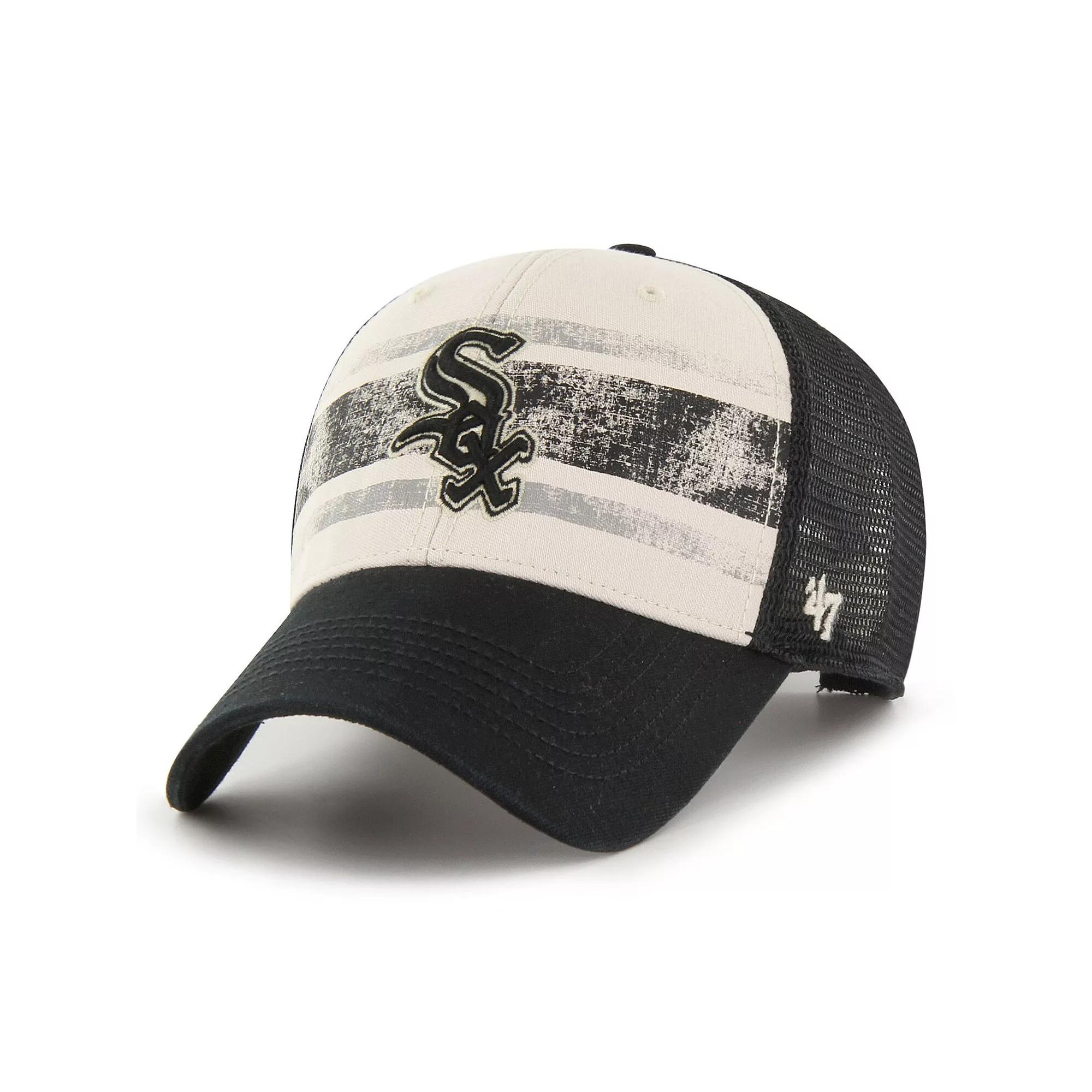 Men's '47 Black Chicago White Sox Breakout MVP Trucker Adjustable Hat Product Image