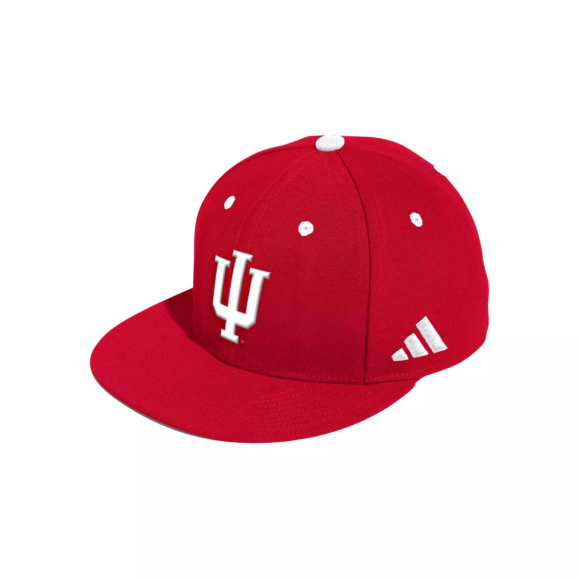 Men's adidas Crimson Indiana Hoosiers On-Field Baseball Fitted Hat, Size: 7 5/8, Red Product Image