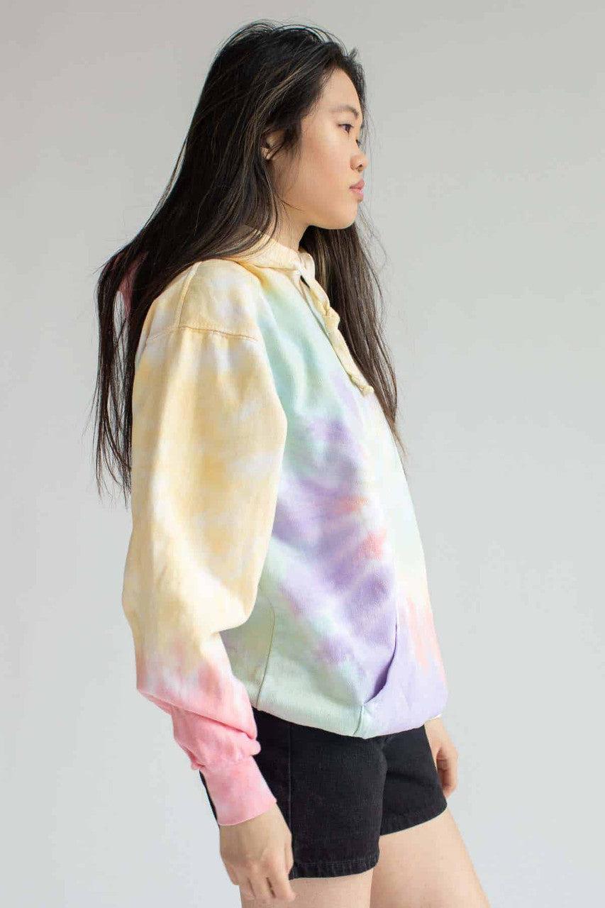 Zen Rainbow Tie Dye Hoodie Product Image