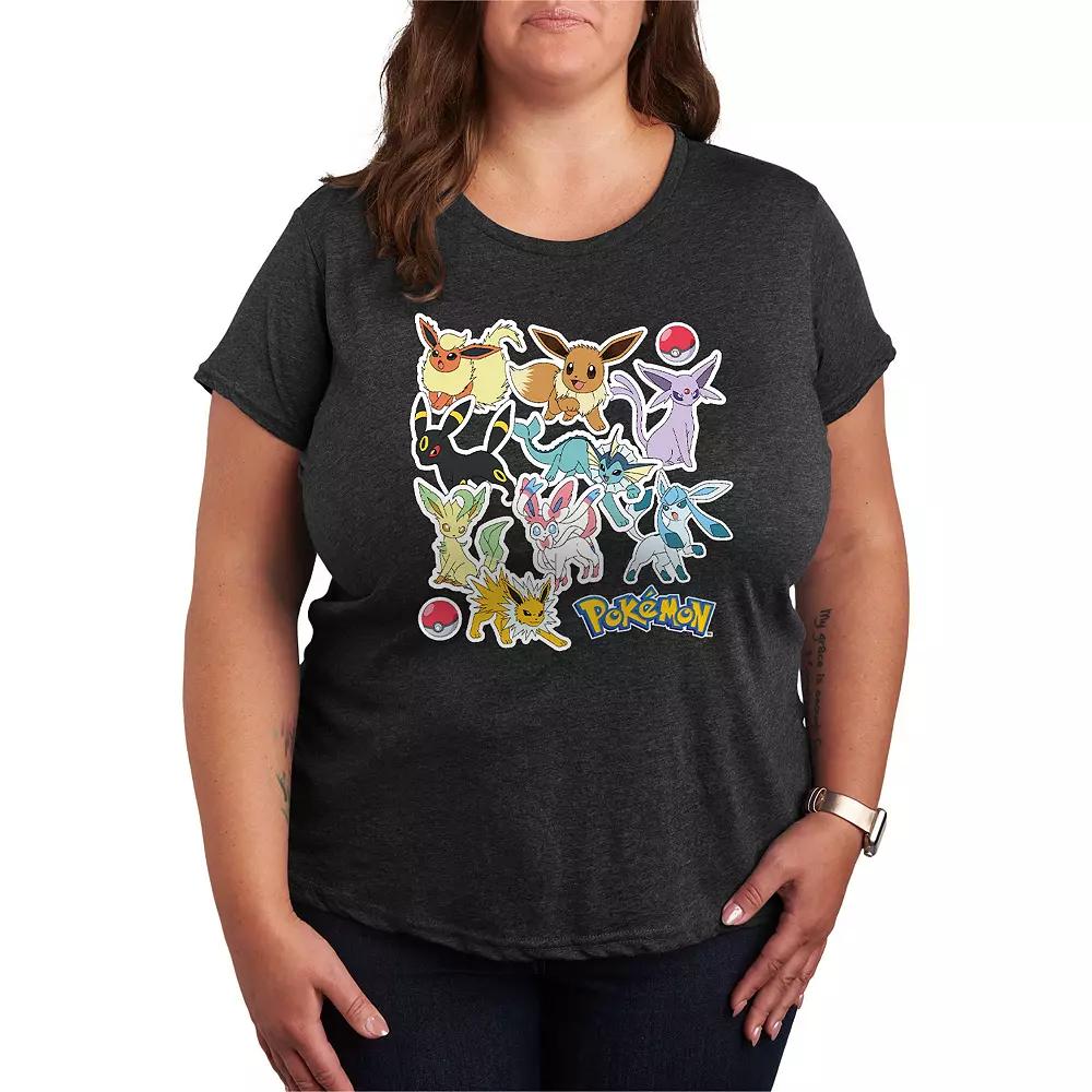 Women's Pokemon Eeveelution Stickers Tee,  Product Image