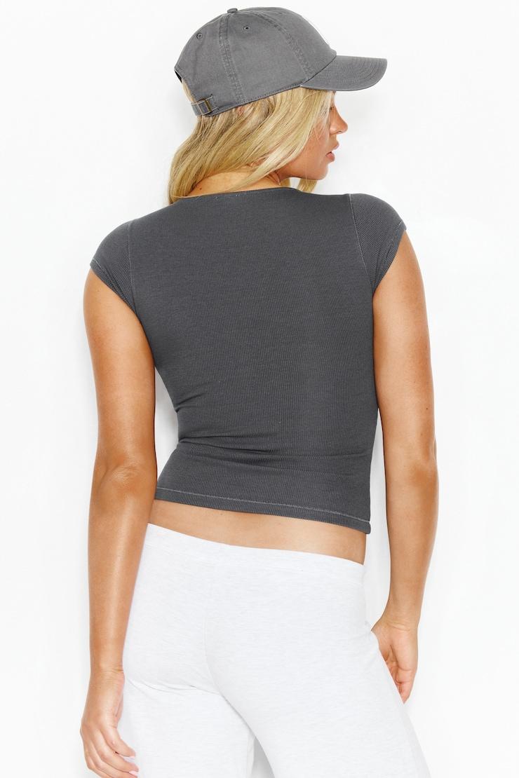 Sleek Plunge T-Shirt Product Image