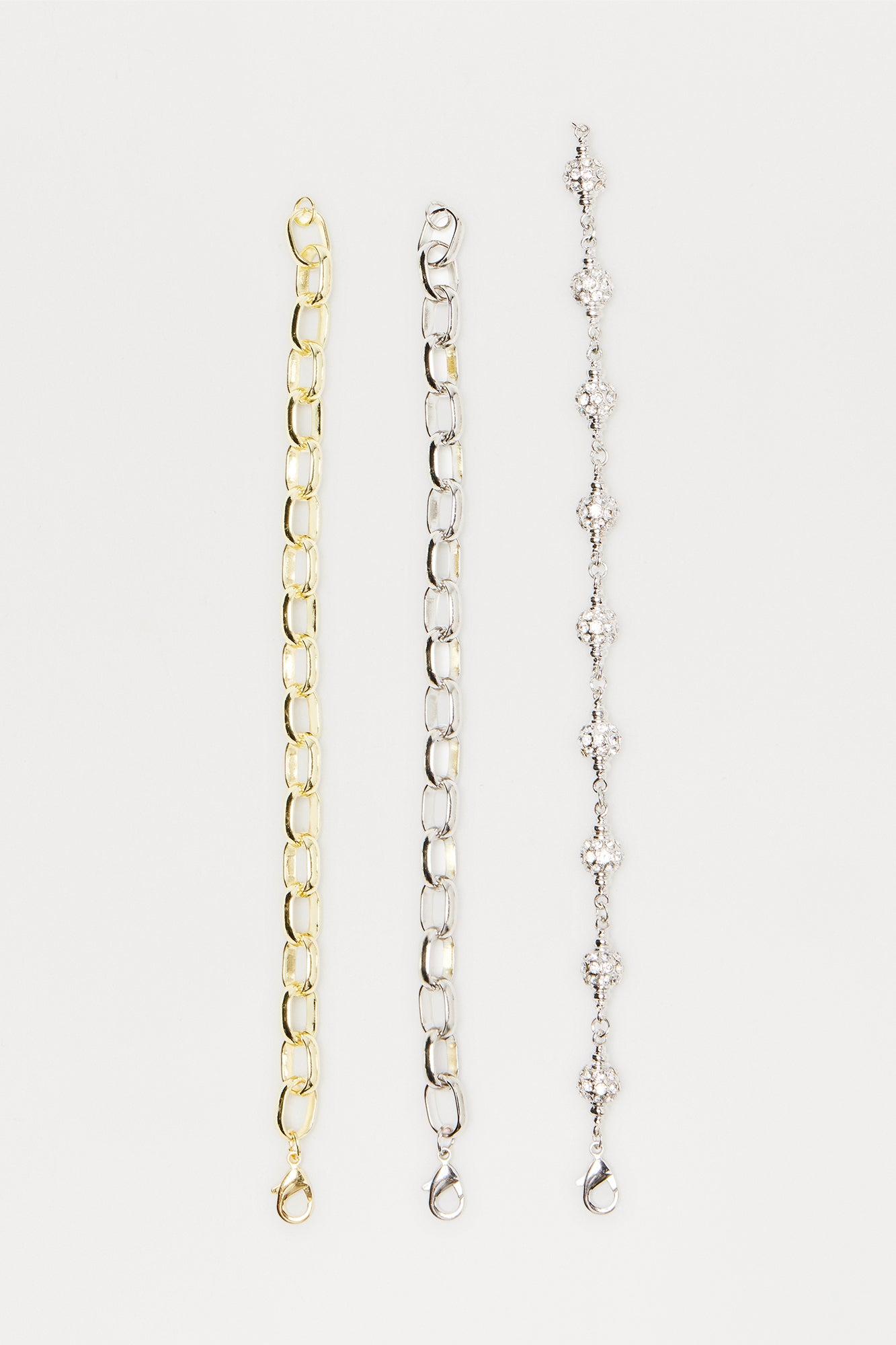 Mixed Edge Bracelet Set - Gold/combo Male Product Image