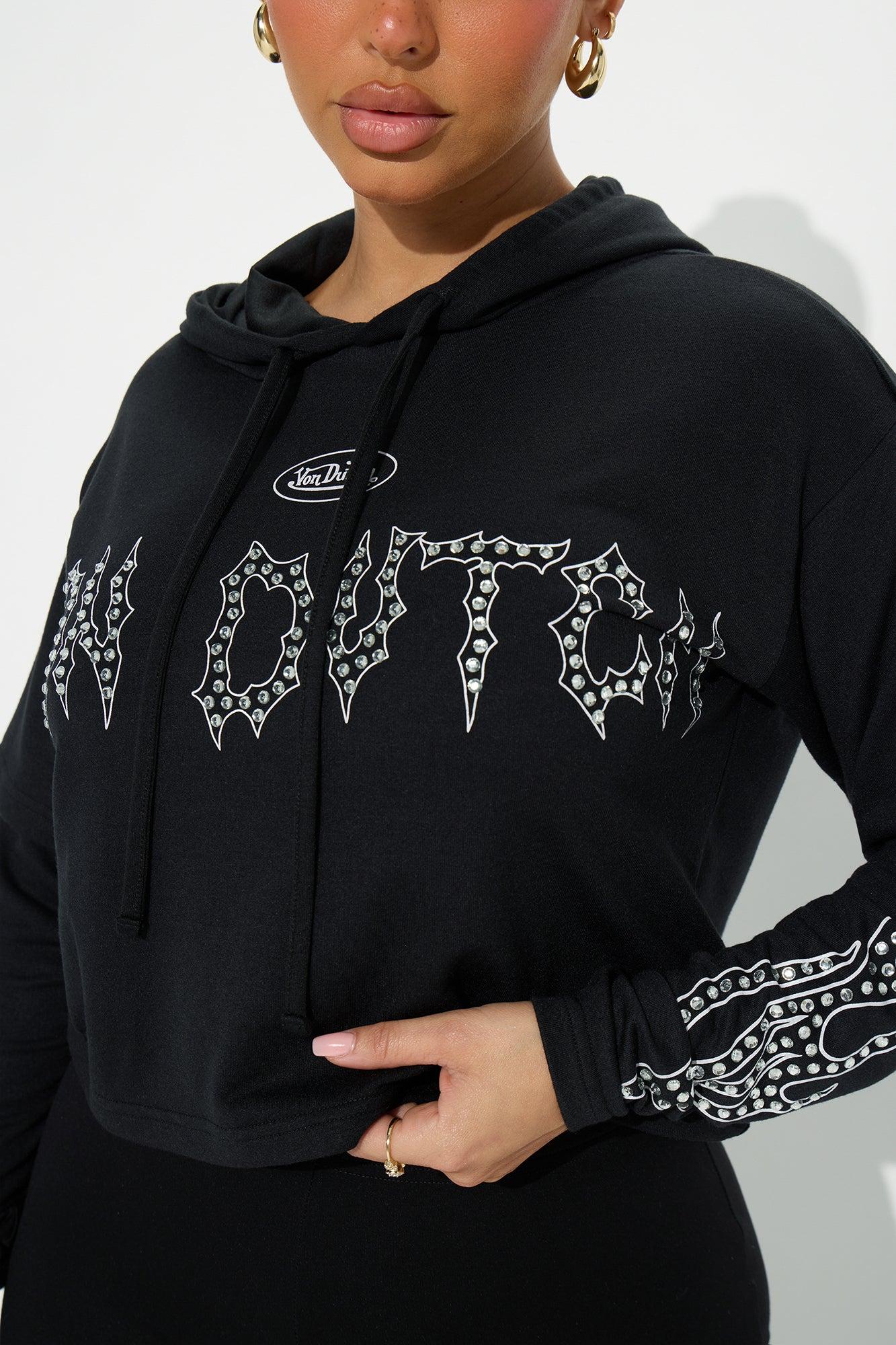 Von Dutch Fire Racer Layered Hoodie - Black Product Image