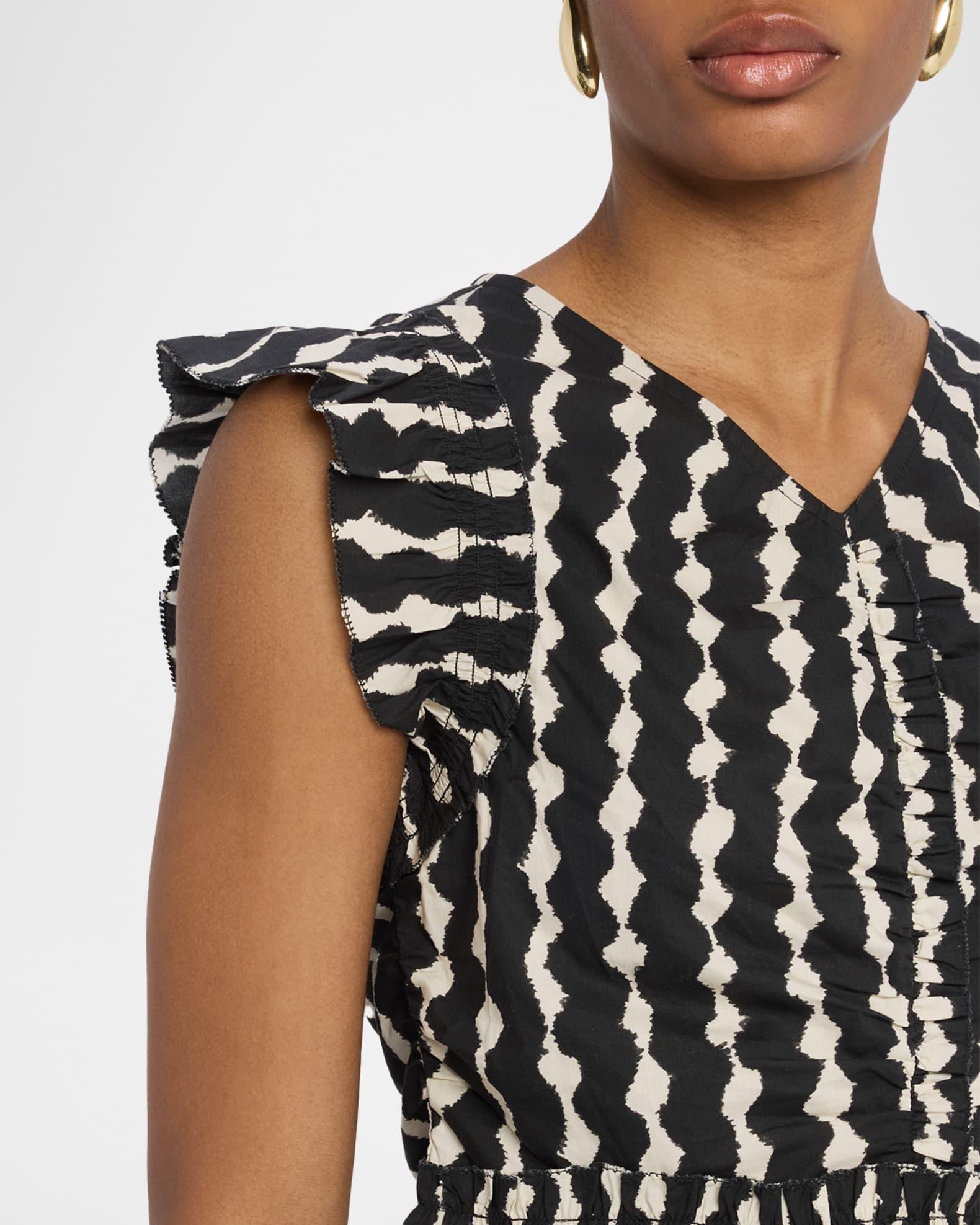 Cali Flutter-Sleeve Peplum Blouse Product Image