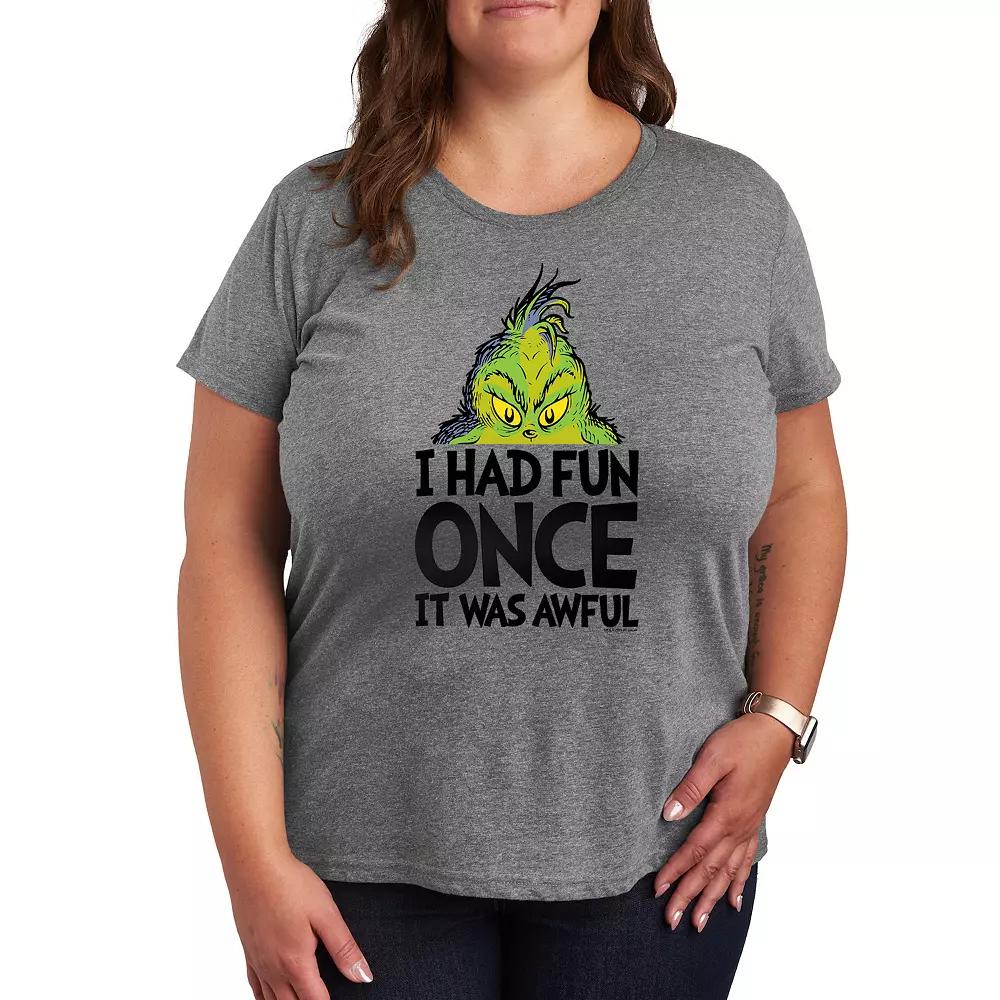 Plus Dr. Seuss The Grinch Had Fun Once Graphic Tee, Women's,  Product Image