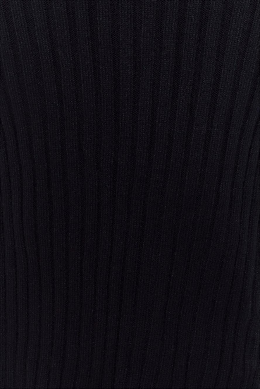 Everyday Style Ribbed Midi Dress Black Product Image