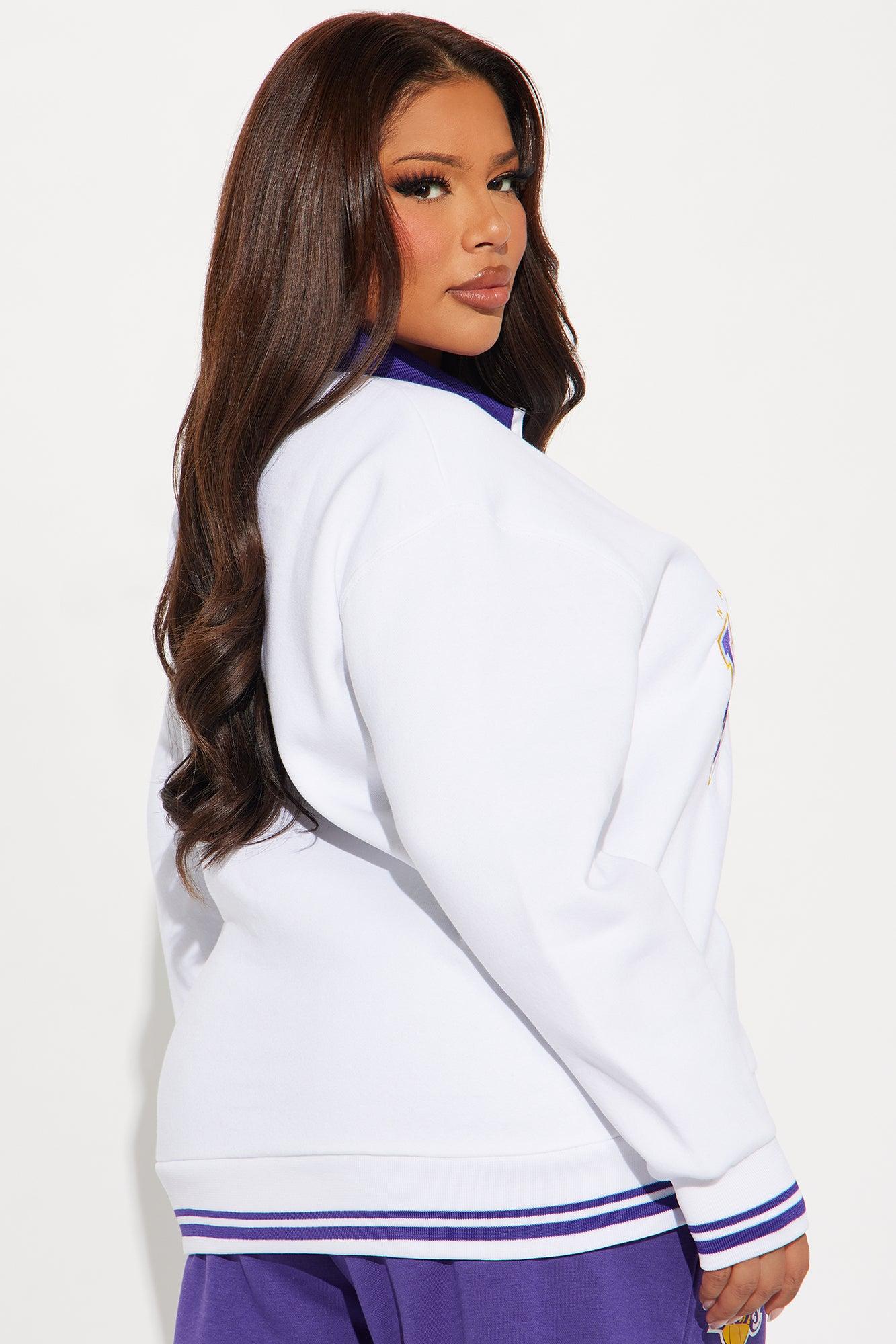 Lakers Warm Up Sweatshirt - White Female Product Image