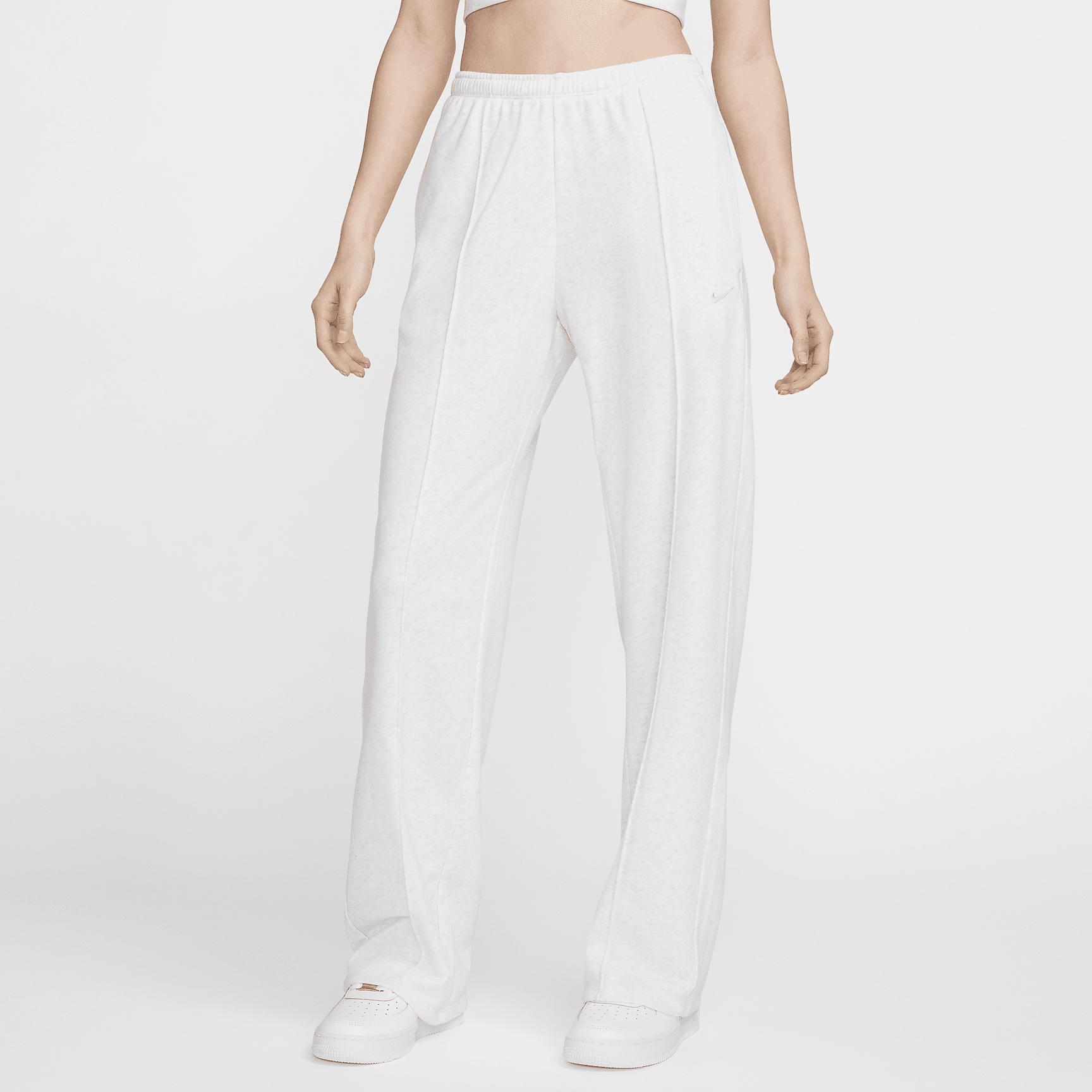 Womens Nike Sportswear Chill Terry Mid-Rise French Terry Open-Hem Sweatpants | HF6457-051 Product Image