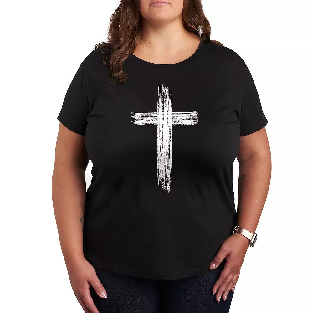 Plus Brush Cross Graphic Tee, Women's,  Product Image