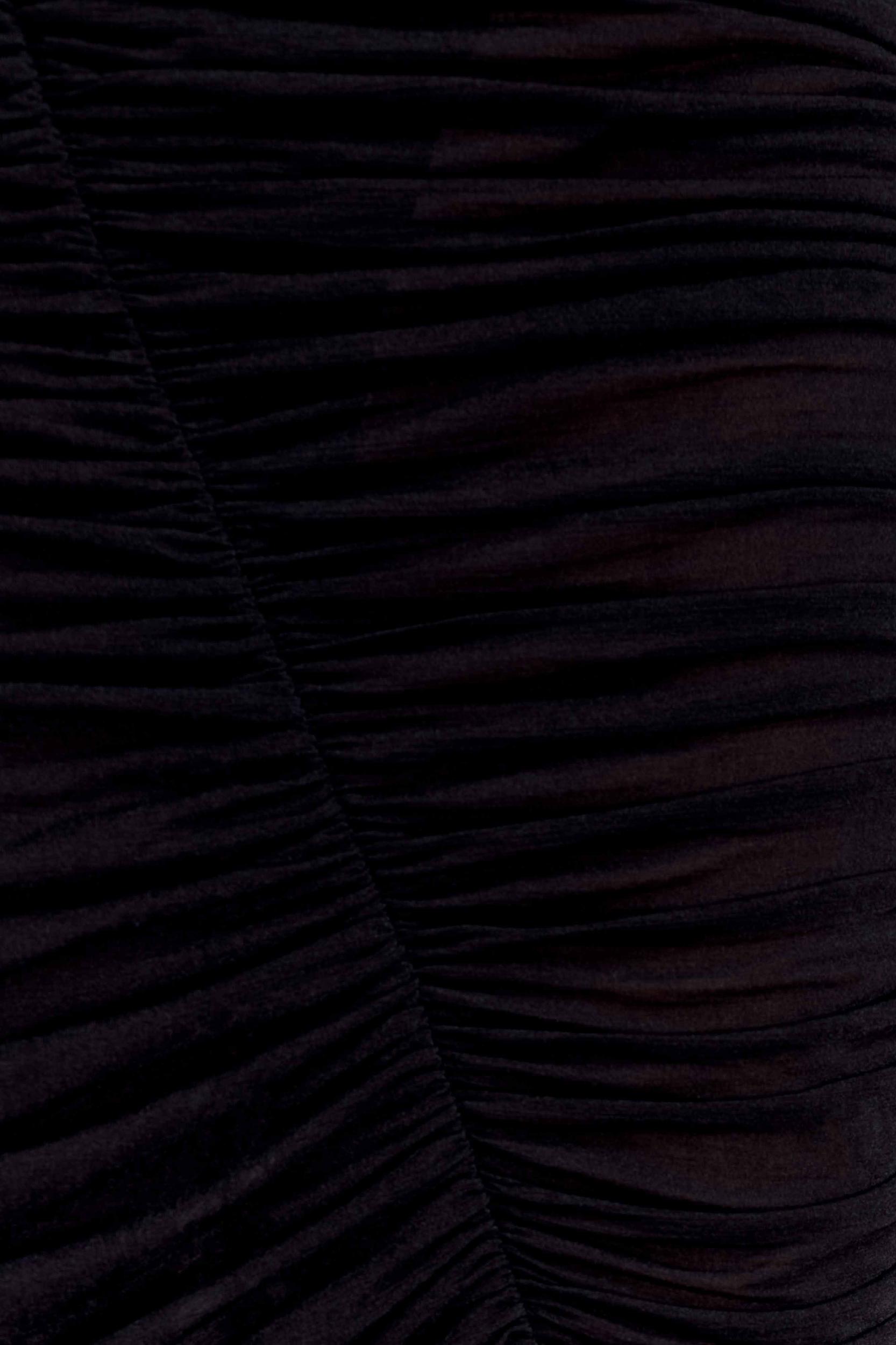 Matilda Ruched Mesh Bodysuit - Black Female Product Image