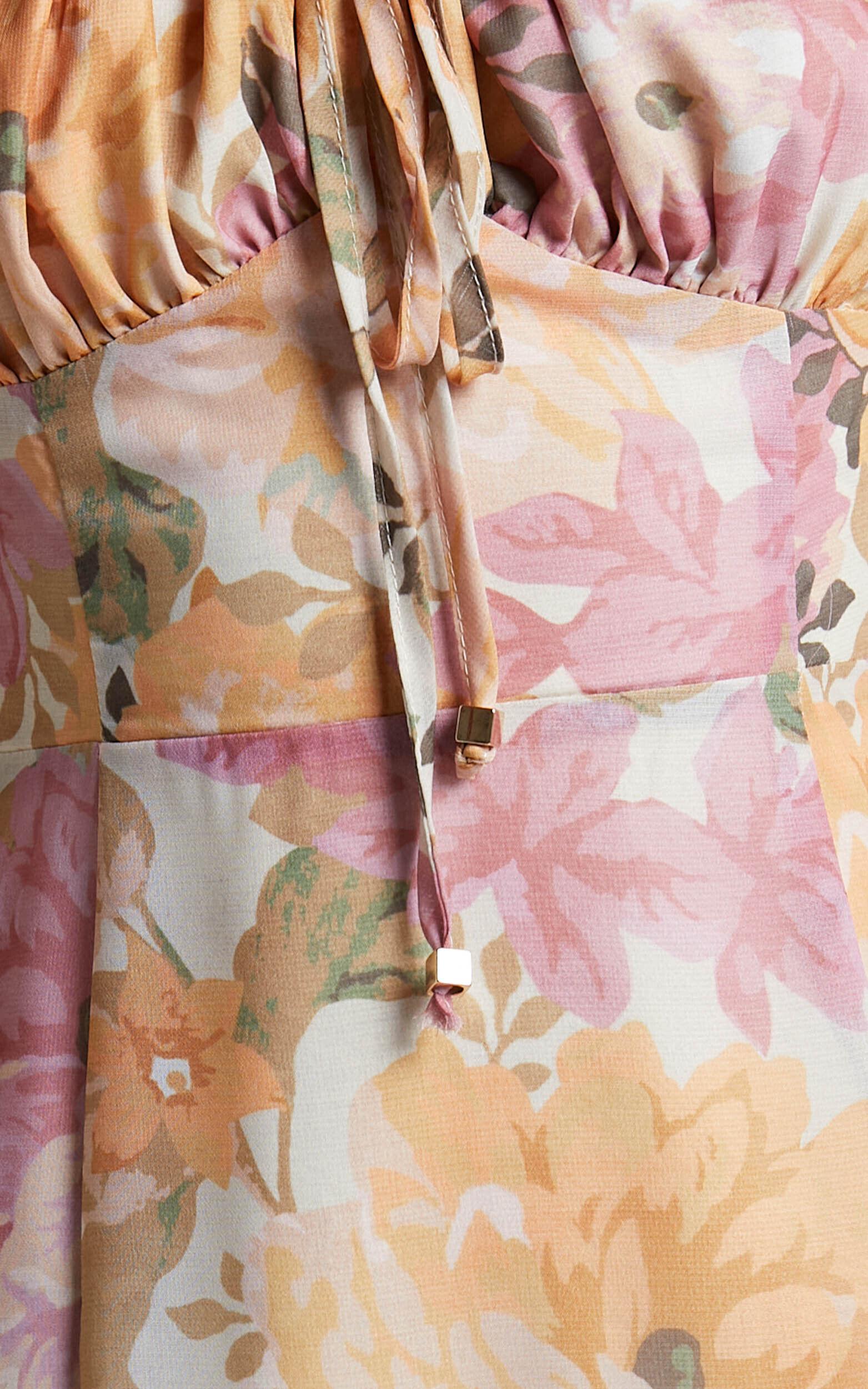 Jasalina Midi Dress - Puff Sleeve Dress in Elegant Rose Product Image