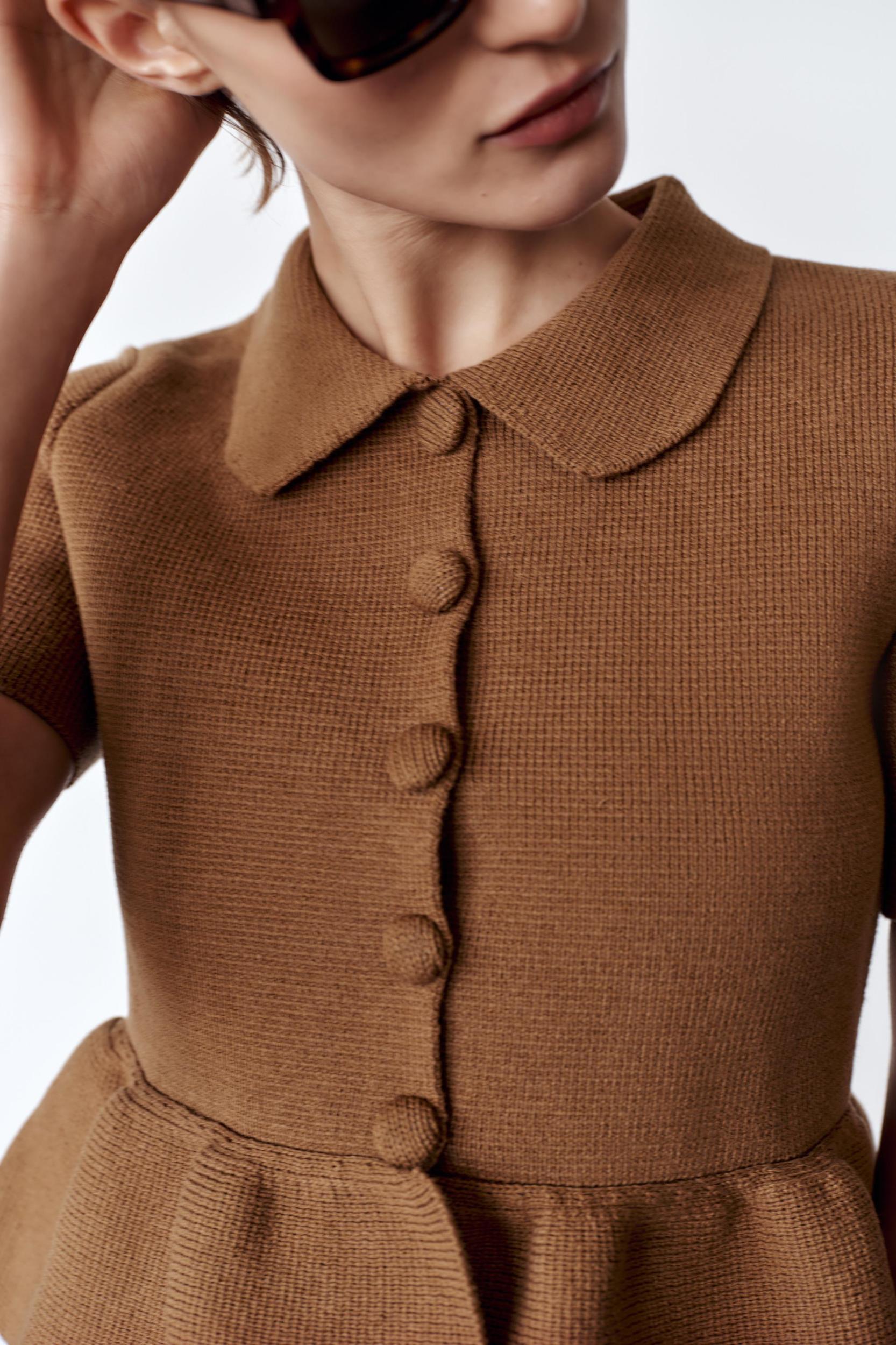 PEPLUM KNIT CARDIGAN Product Image