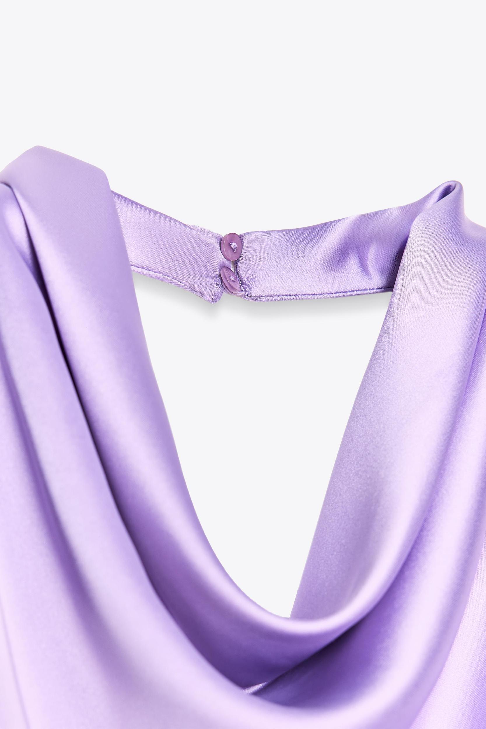 SATIN EFFECT HALTER JUMPSUIT Product Image