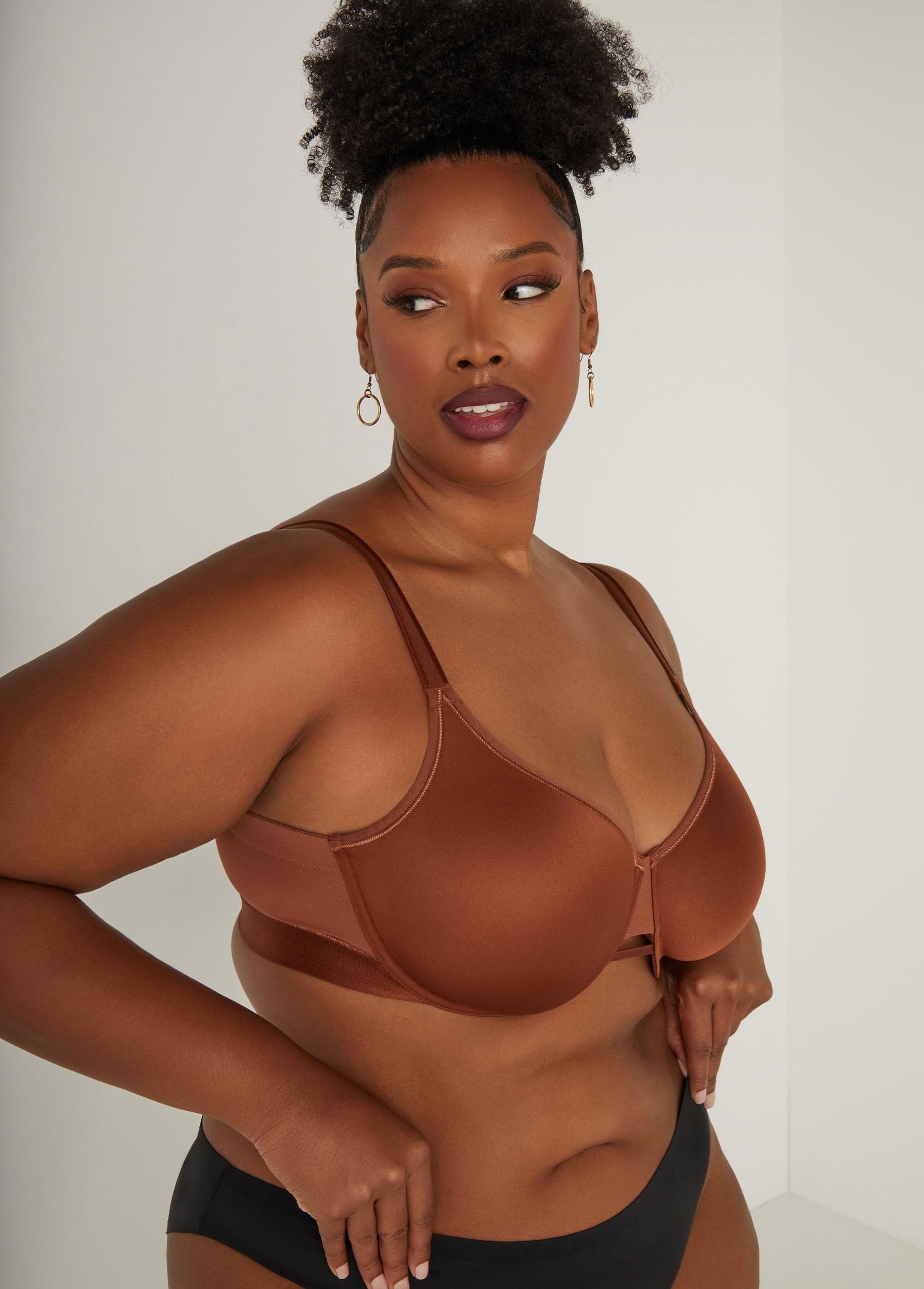 Plus Size Paneled Side Smoothing Minimizer Bra Ashley Stewart Product Image