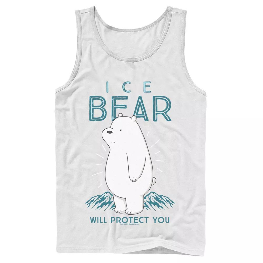 Men's Cartoon Network We Bare Bears Ice Bear Will Protect You Tank Top,  Product Image