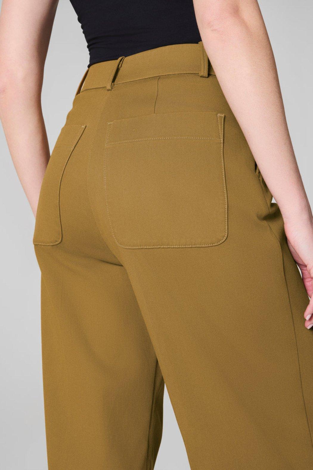 Stretch Twill Wide Leg Pant- Flax Product Image