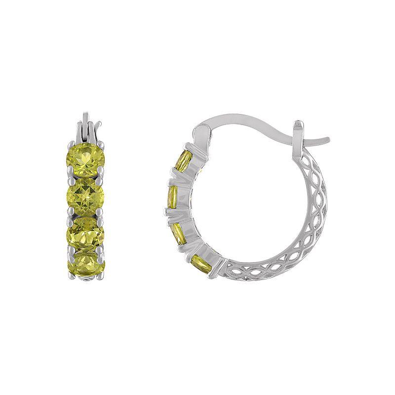 Designs by Gioelli Sterling Silver Filigree Hoop Earrings, Women's, Purple Product Image