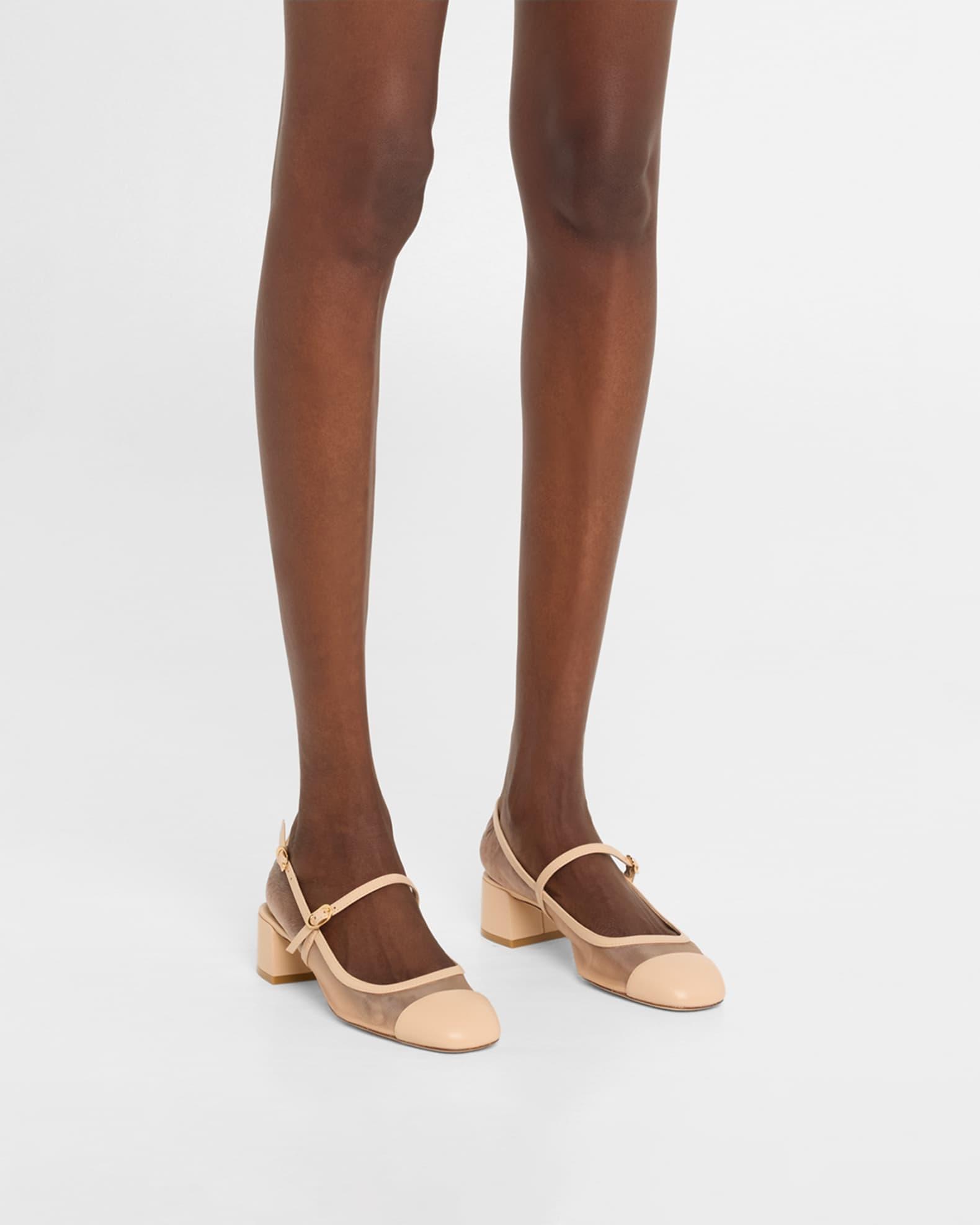 Maeve Mesh Mary Jane Slingback Pumps Product Image