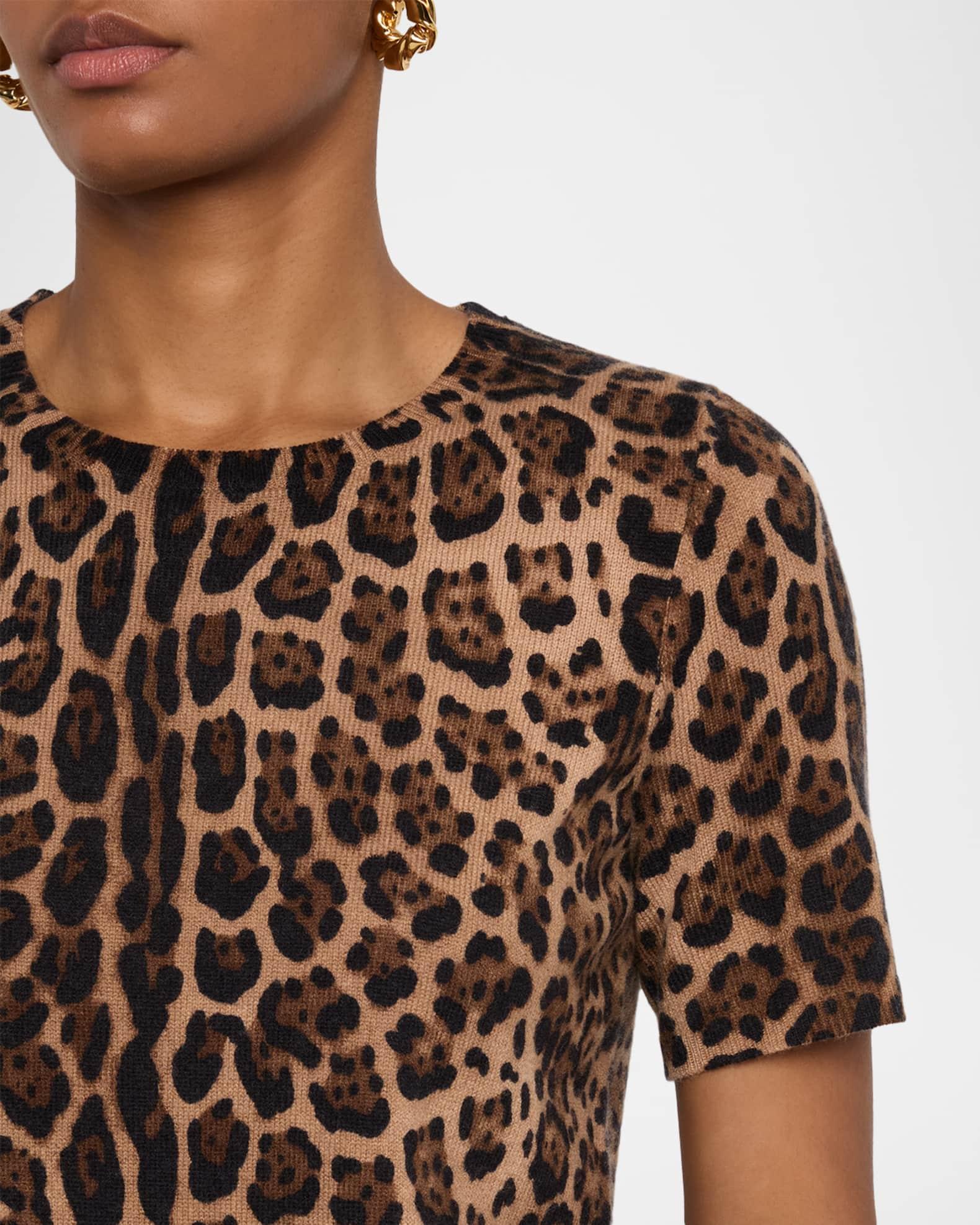 Cashmere Jaguar-Print Crewneck Sweater Product Image