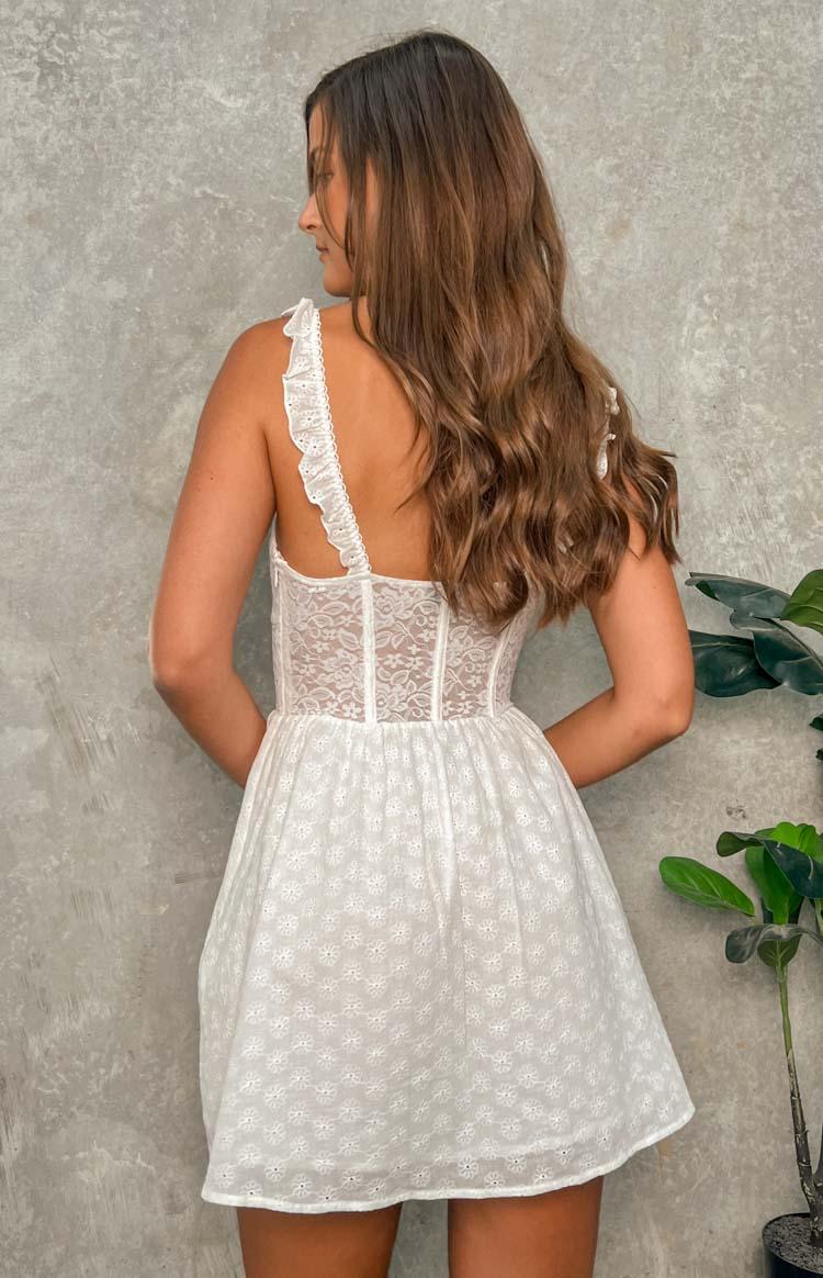 Die For You White Mini Dress Product Image