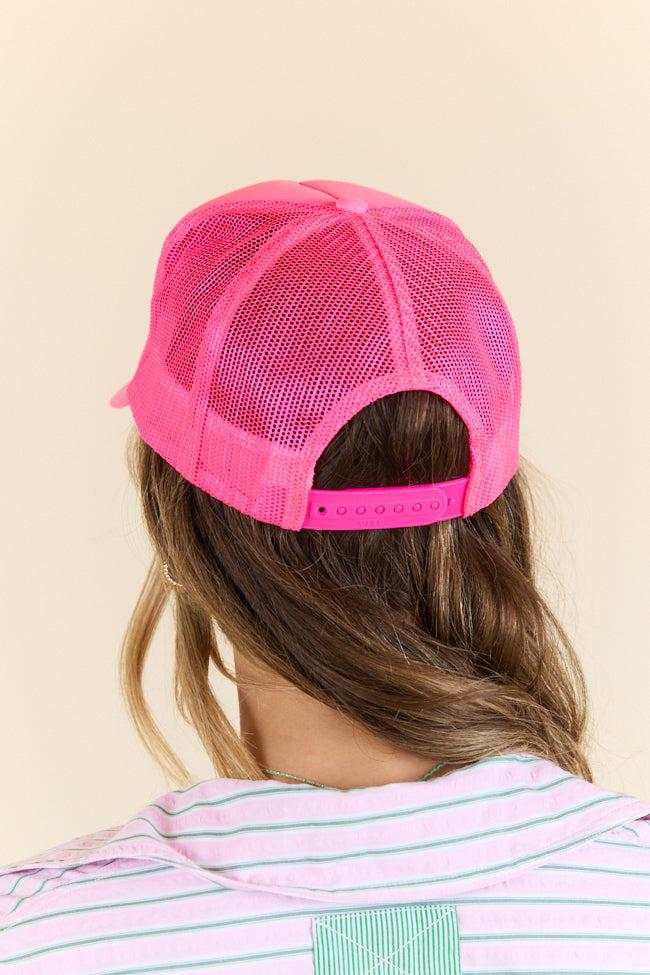 Mental Vacation Pink Trucker Hat FINAL SALE Product Image
