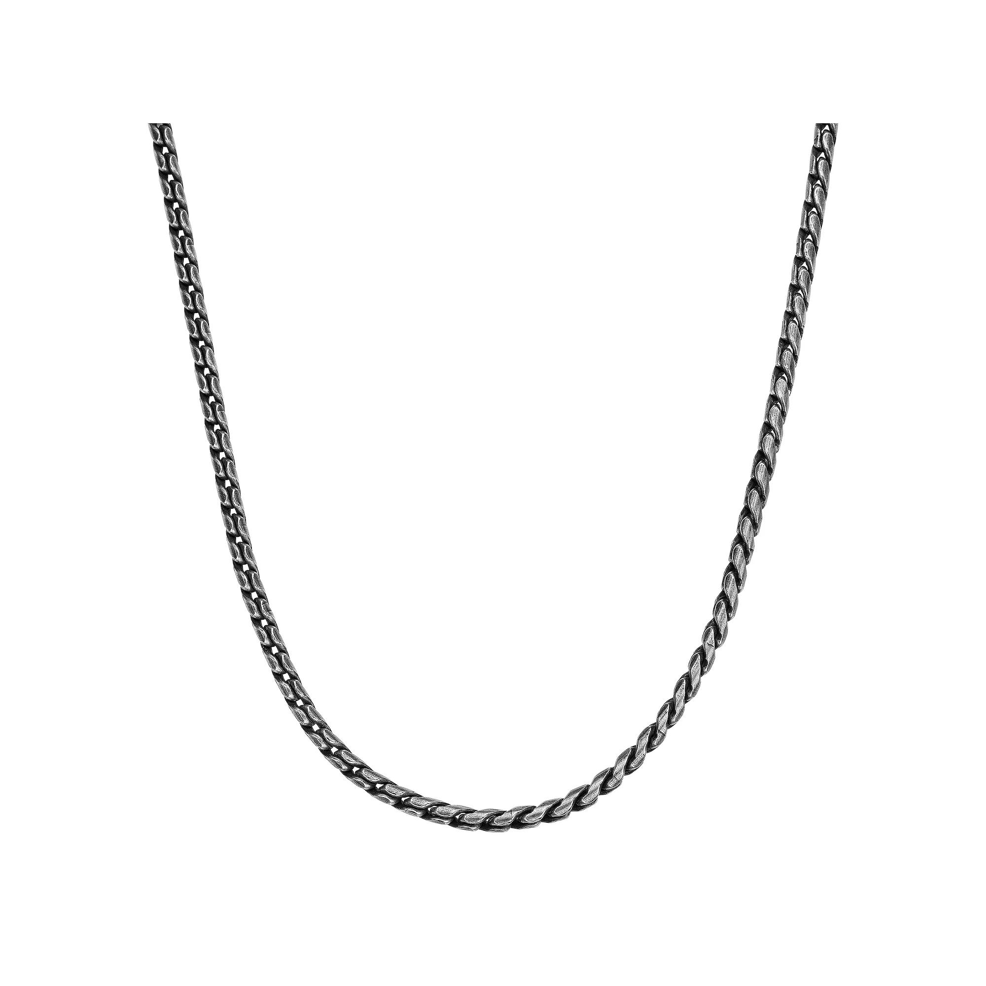 Men's LYNX Antiqued Stainless Steel 5 mm Rope Chain Necklace,  Product Image