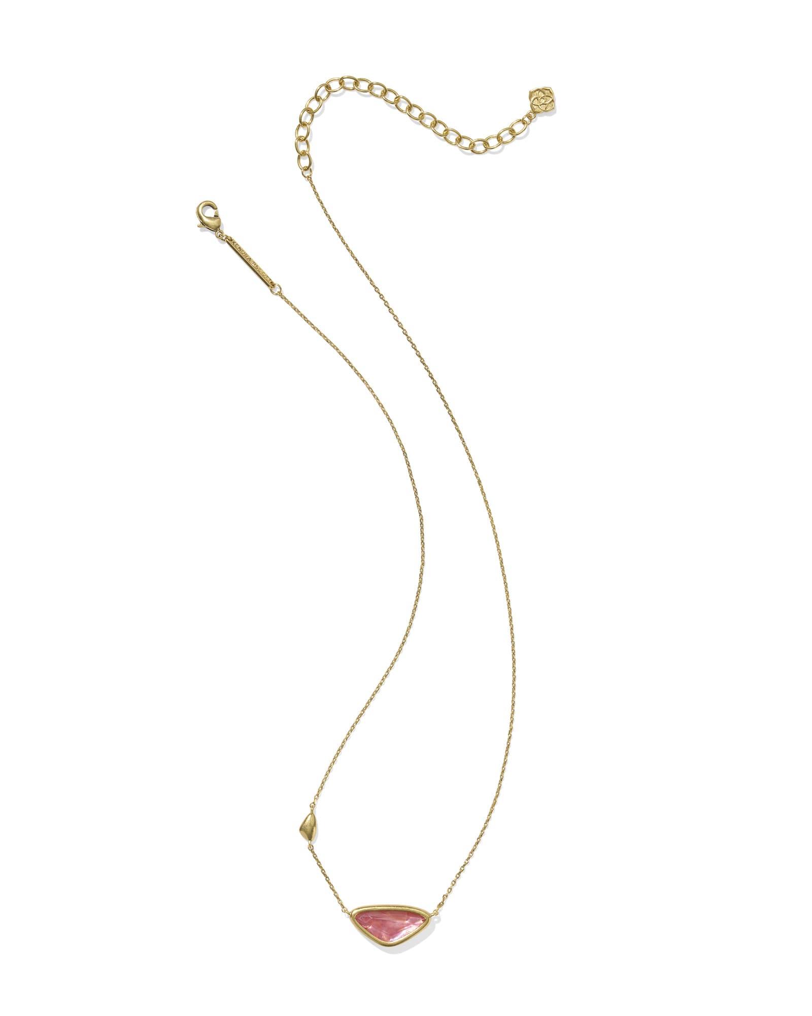 Margot Vintage Gold Short Pendant Necklace Product Image