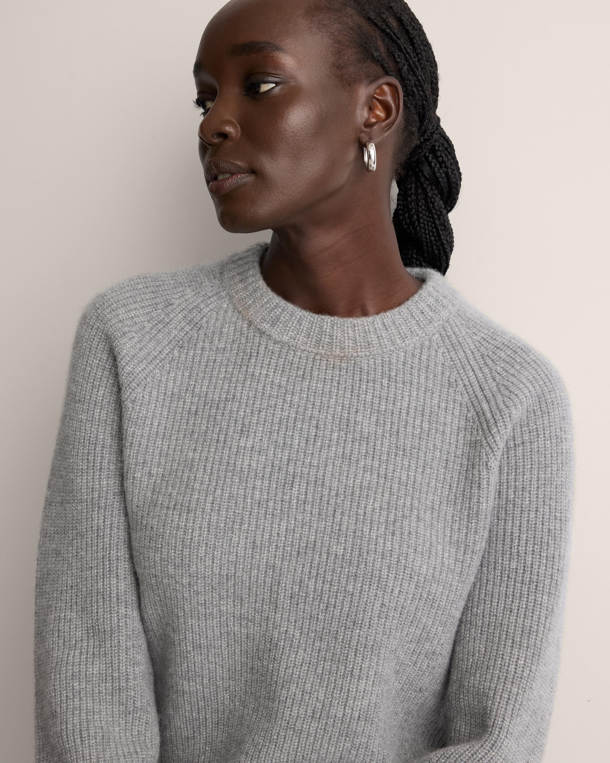 Quince | Women's Mongolian Cashmere Fisherman Crewneck knit Sweater Product Image