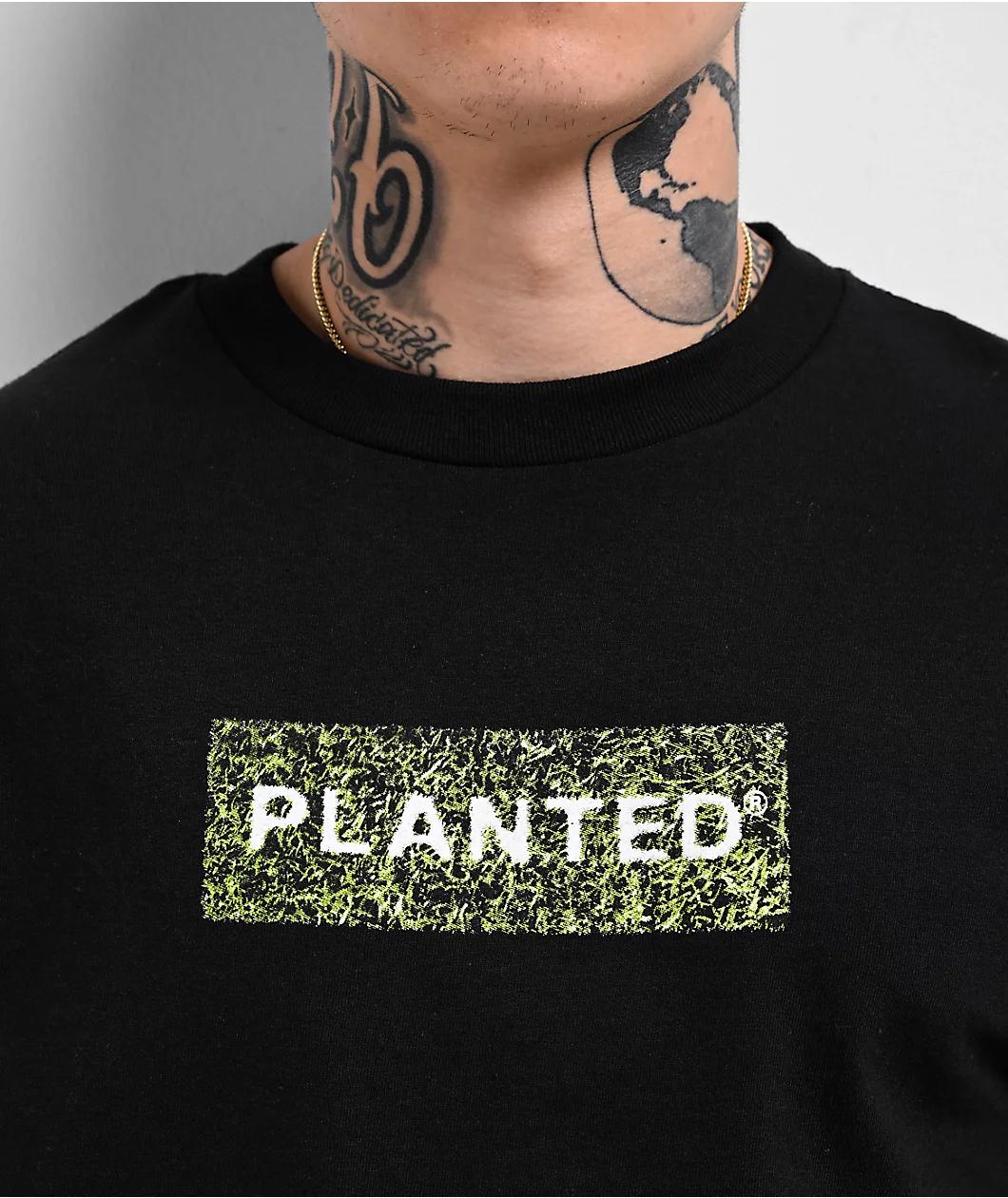 Planted Grassy Black T-Shirt Product Image