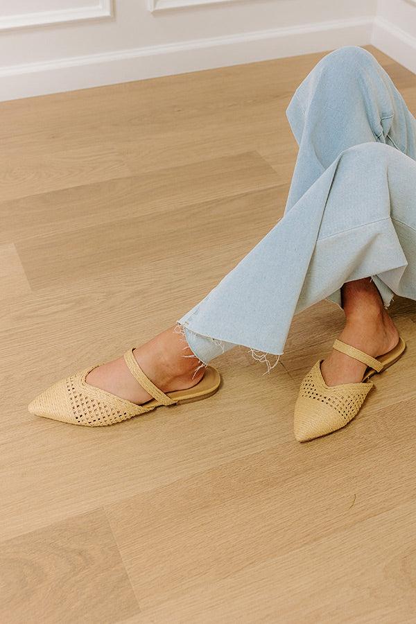 The Alina Raffia Woven Flats Product Image