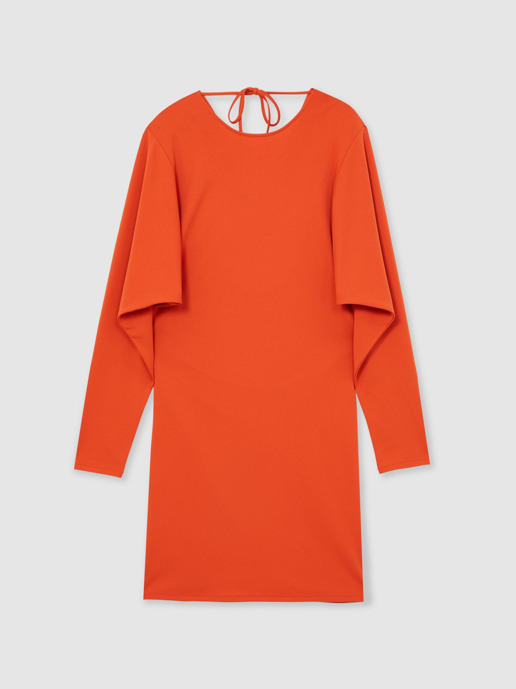 Cowl Back Mini Dress in Orange Product Image