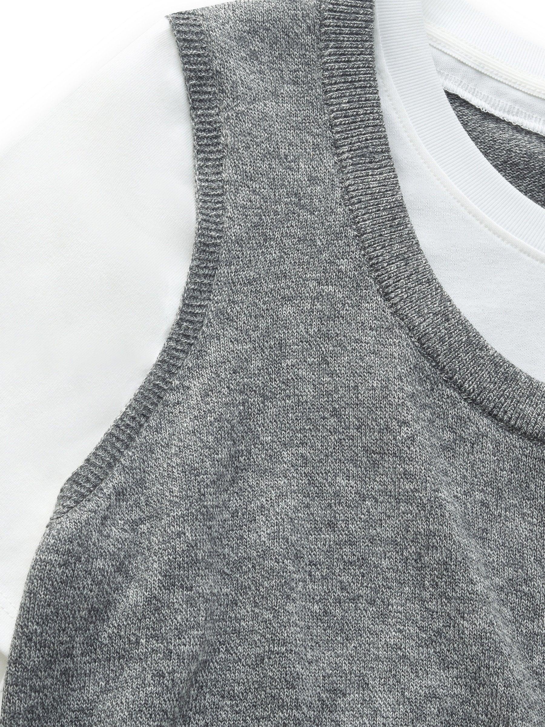 Lyocell Cotton Blend Women Mock Layered T-shirt Product Image