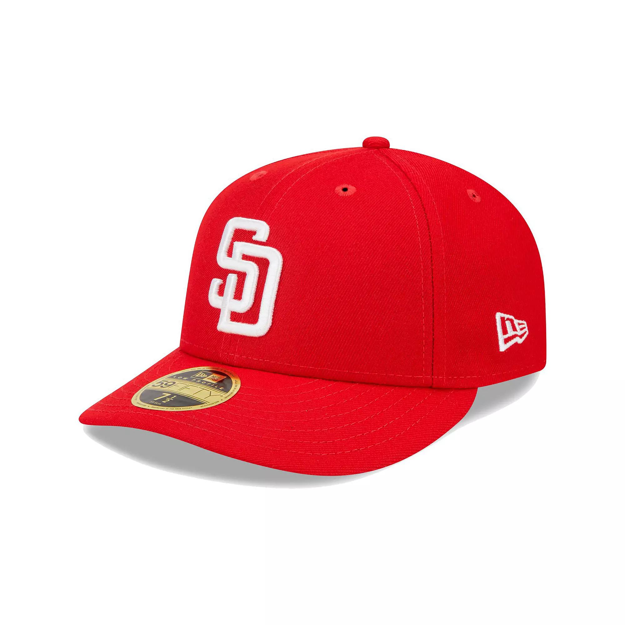 Men's New Era Scarlet San Diego Padres Low Profile 59FIFTY Fitted Hat,  Product Image