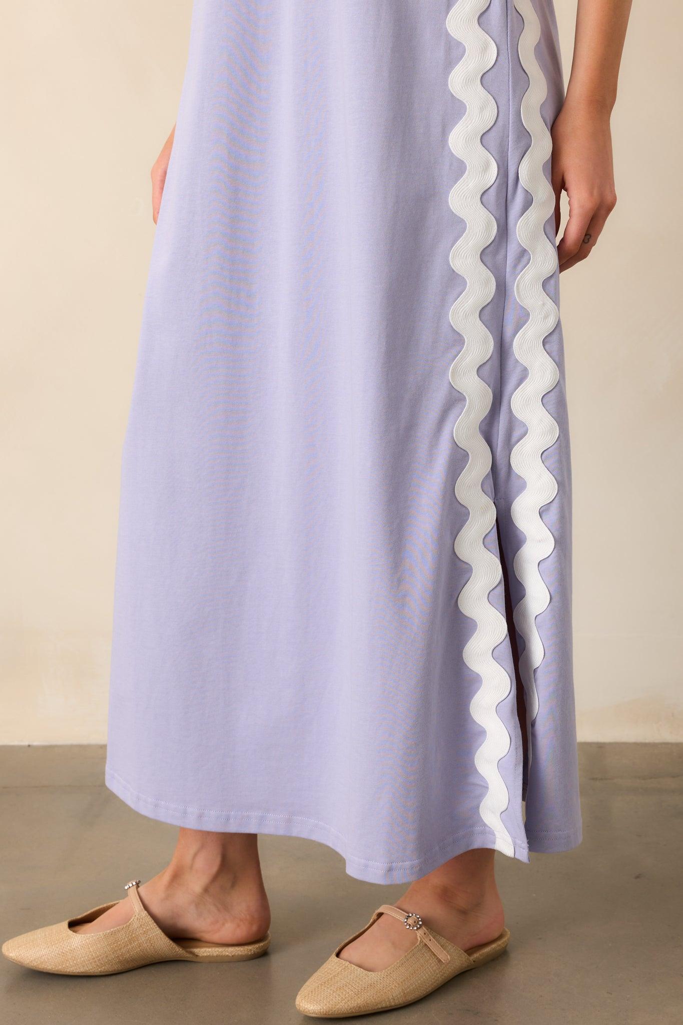 Dawn Purple Heather Cotton Maxi Dress Product Image