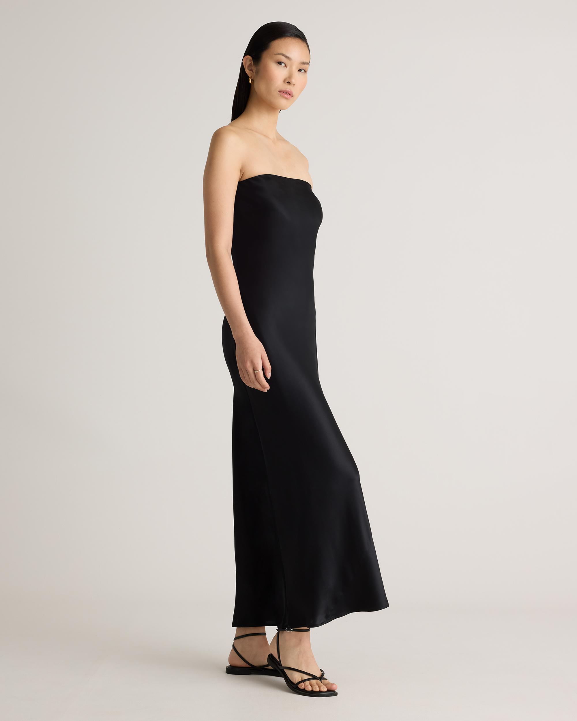 Quince | Women's Strapless Midi Dress Mulberry Silk Product Image