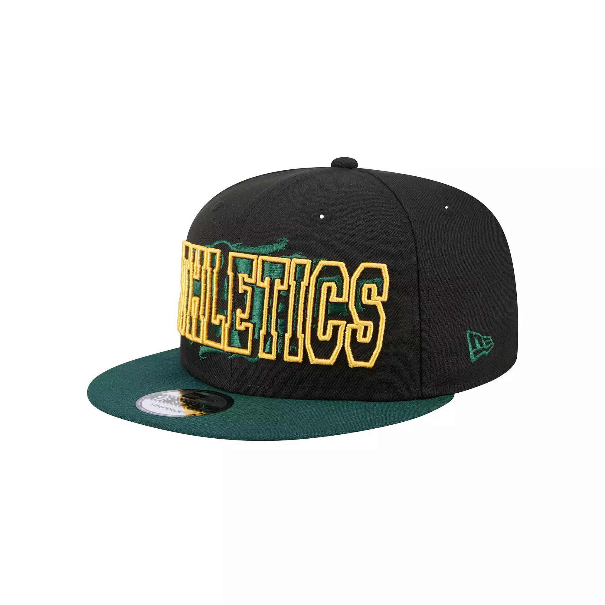 Men's New Era Black Oakland Athletics Splatter 9FIFTY Snapback Hat Product Image