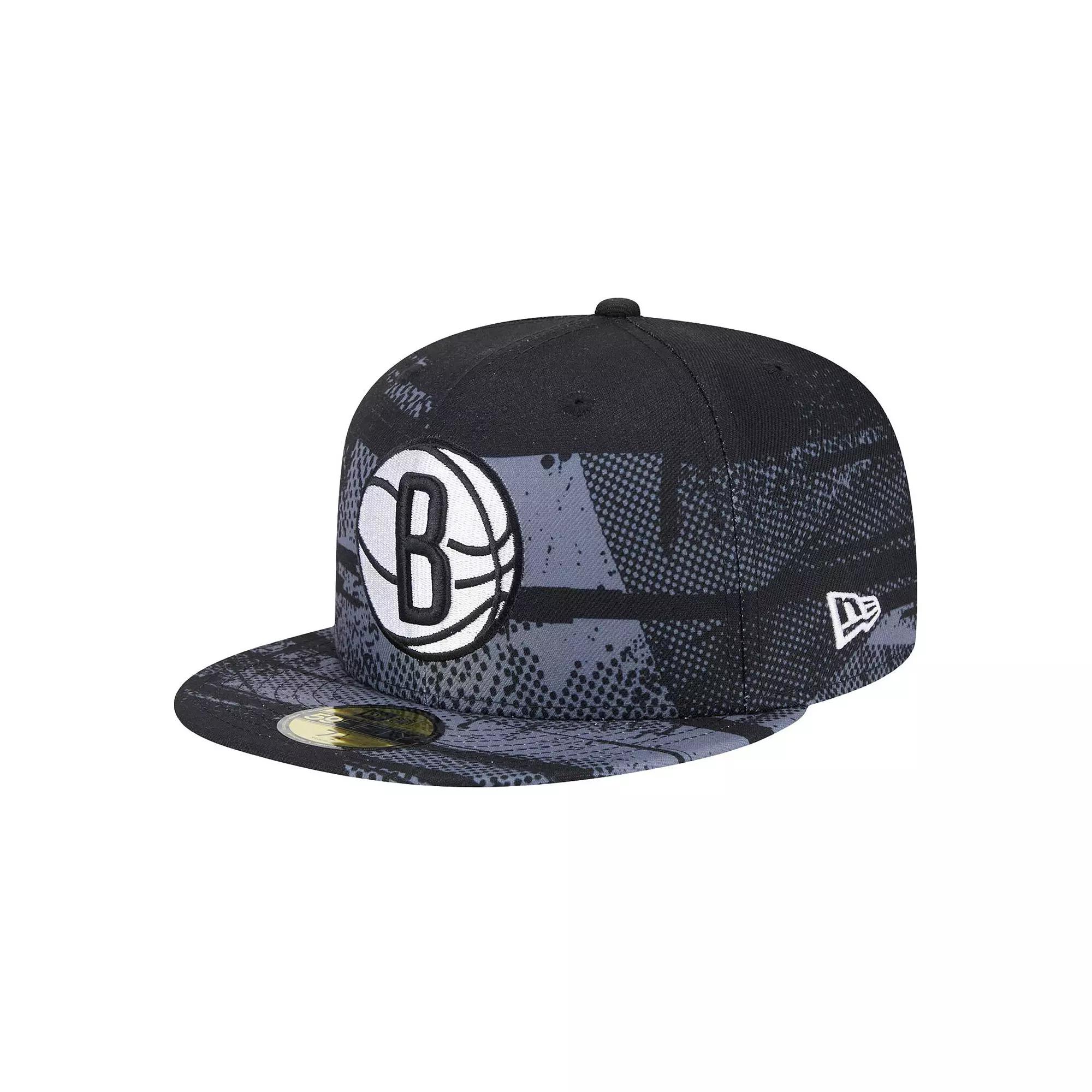 Men's New Era Black Brooklyn Nets Tip-Off 59FIFTY Fitted Hat,  Product Image