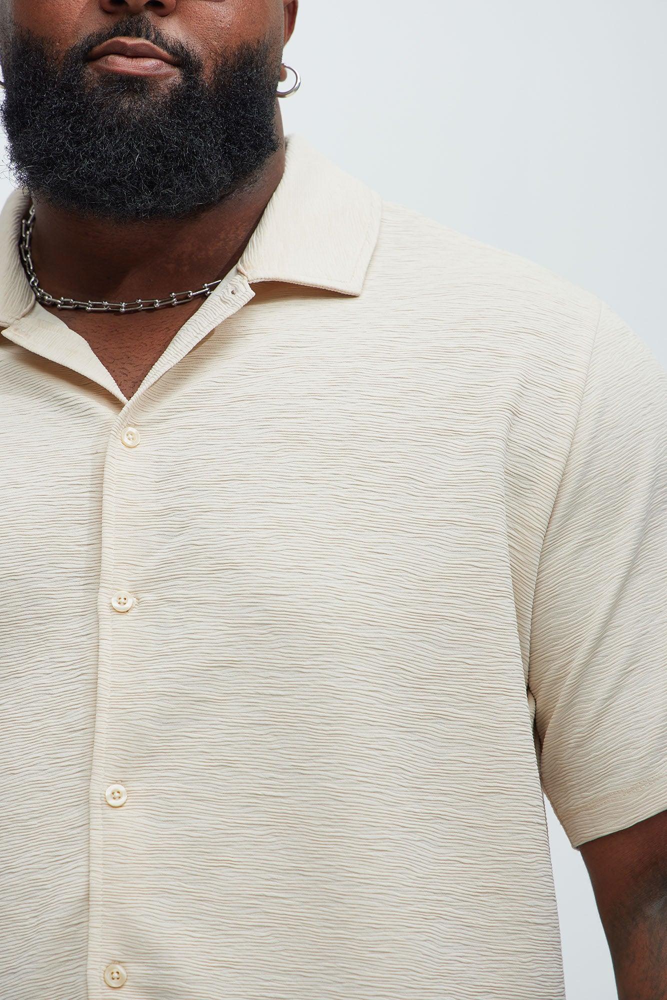 Blaze Textured Shirt - Oatmeal Product Image