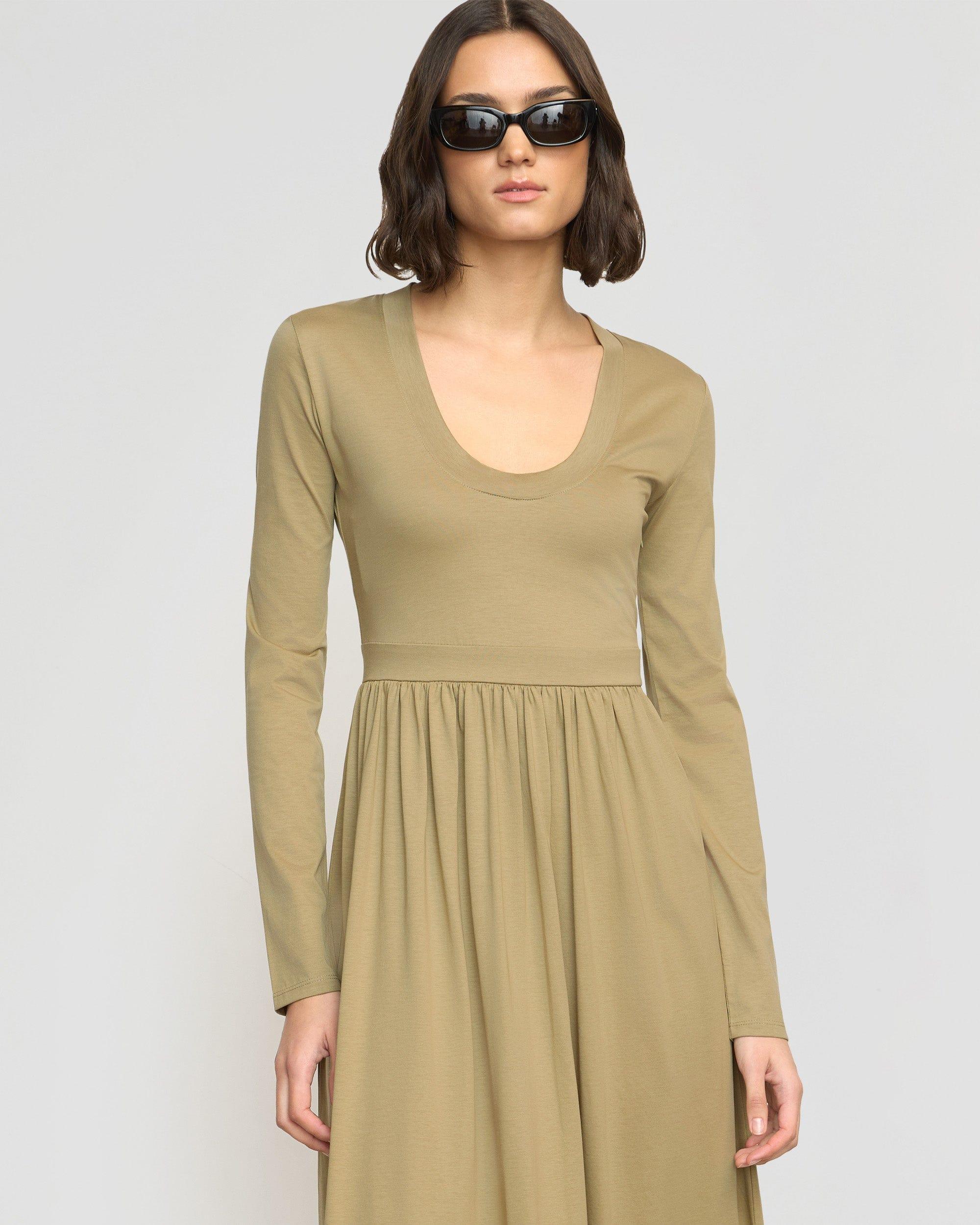 Cherie U-Neck Jersey Dress Product Image
