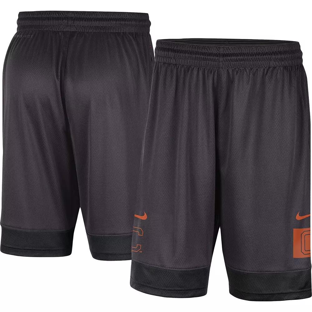 Men's Nike Charcoal Clemson Tigers Performance Fast Break Shorts, Size: XL Product Image